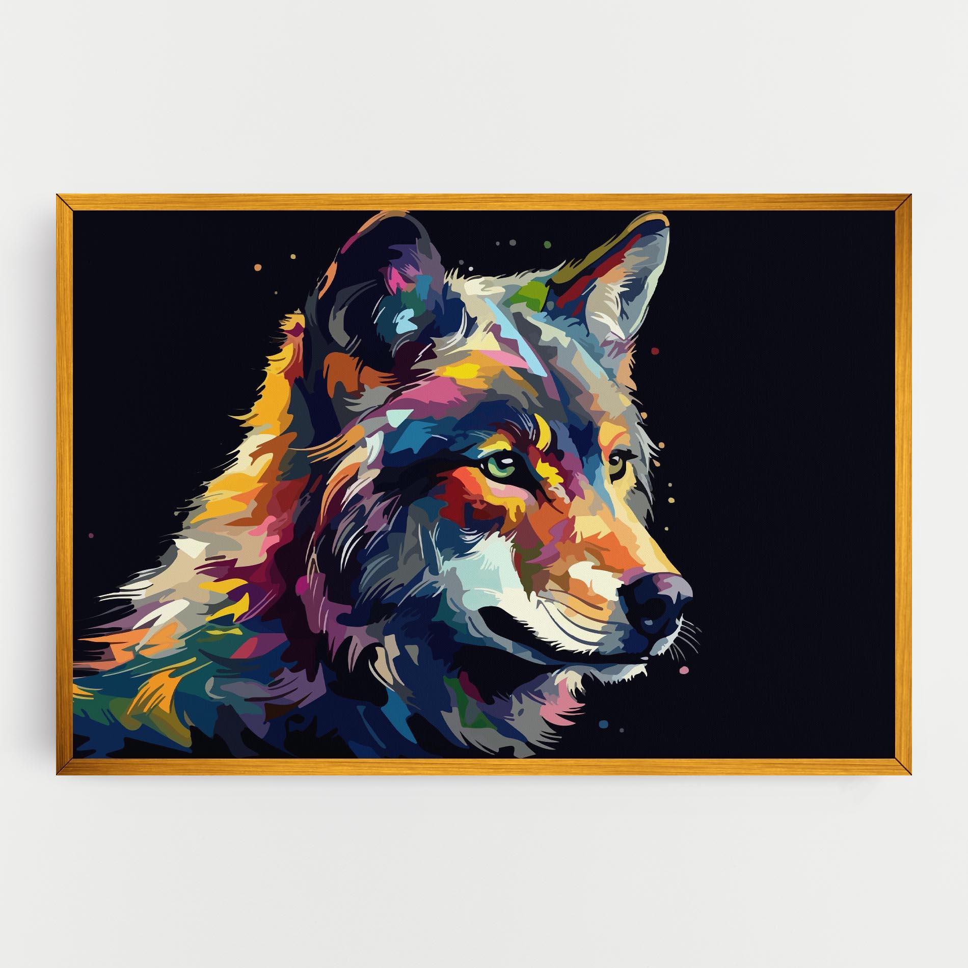 Tablou Canvas Painted Wolf mockup 0
