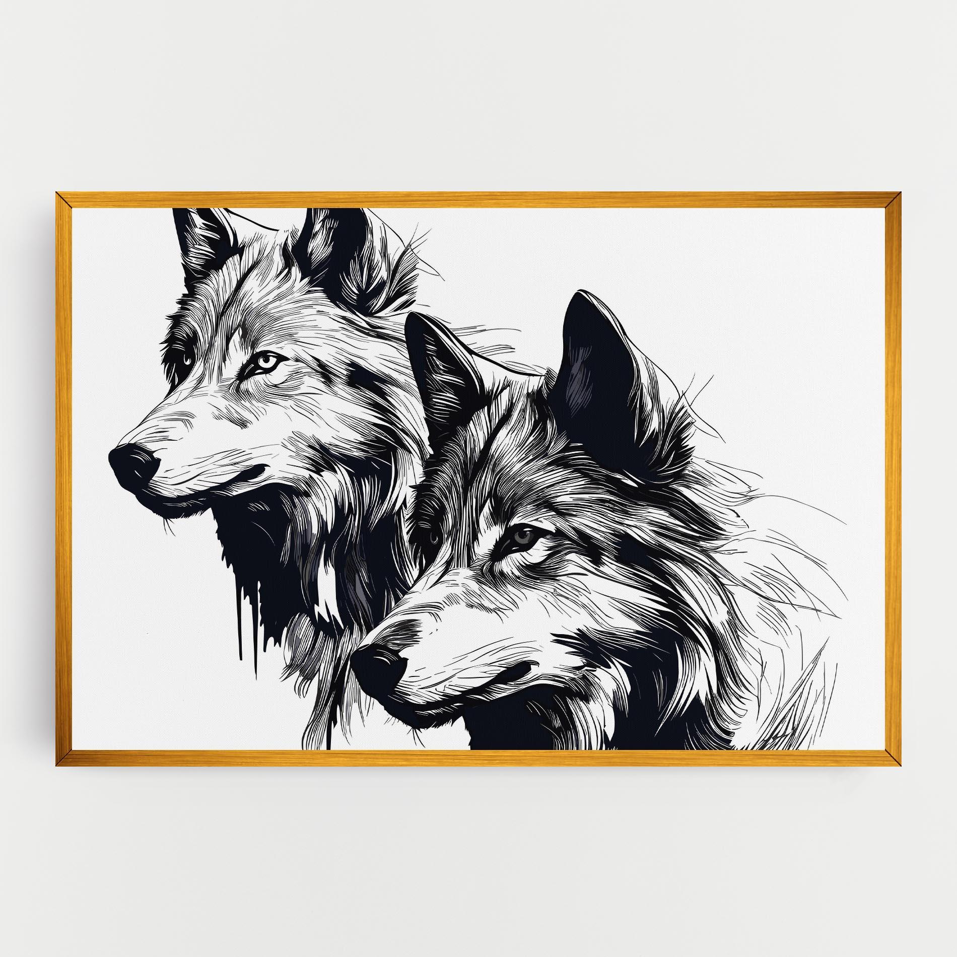 Tablou Canvas Wolf Friends mockup 0