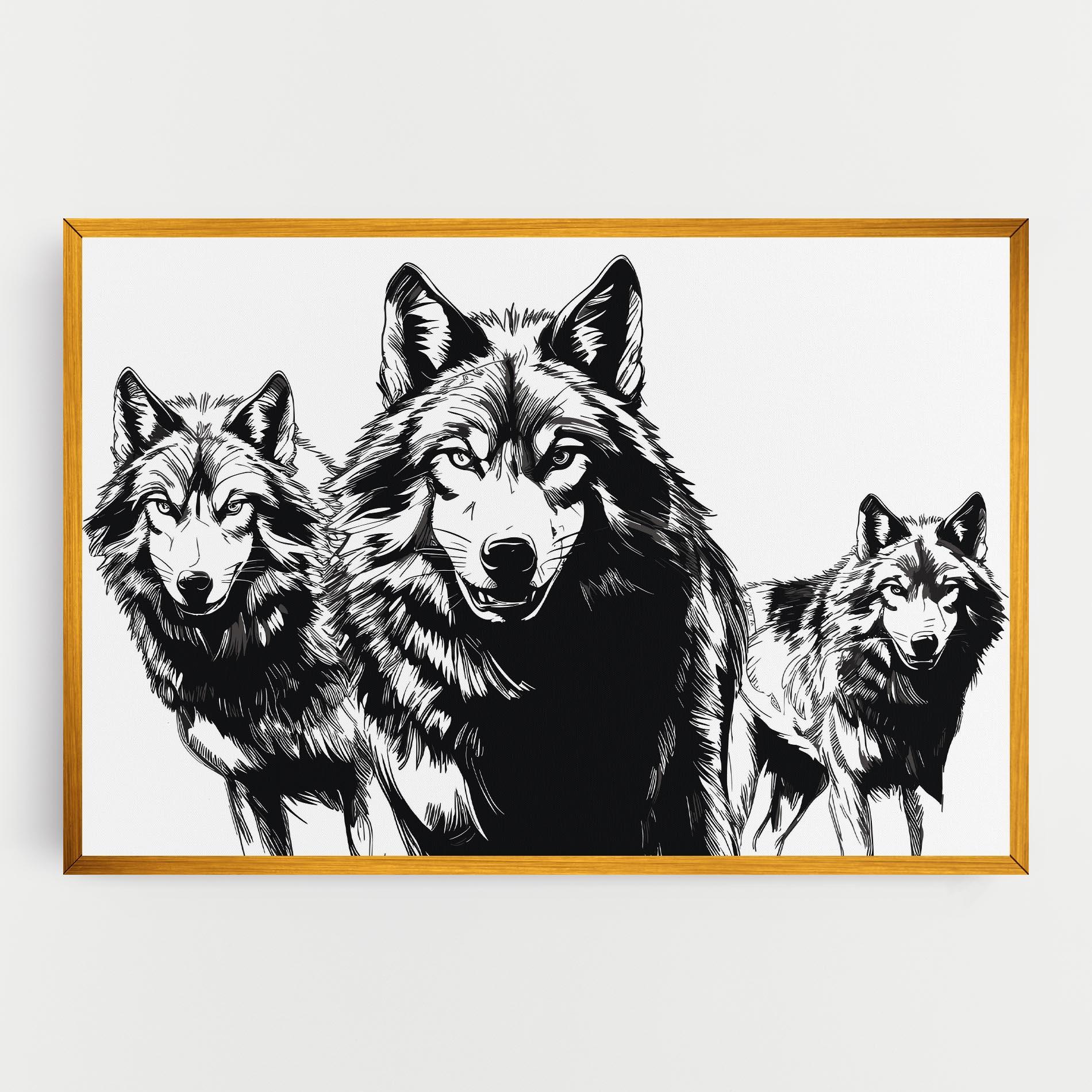 Tablou Canvas Wolves mockup 0