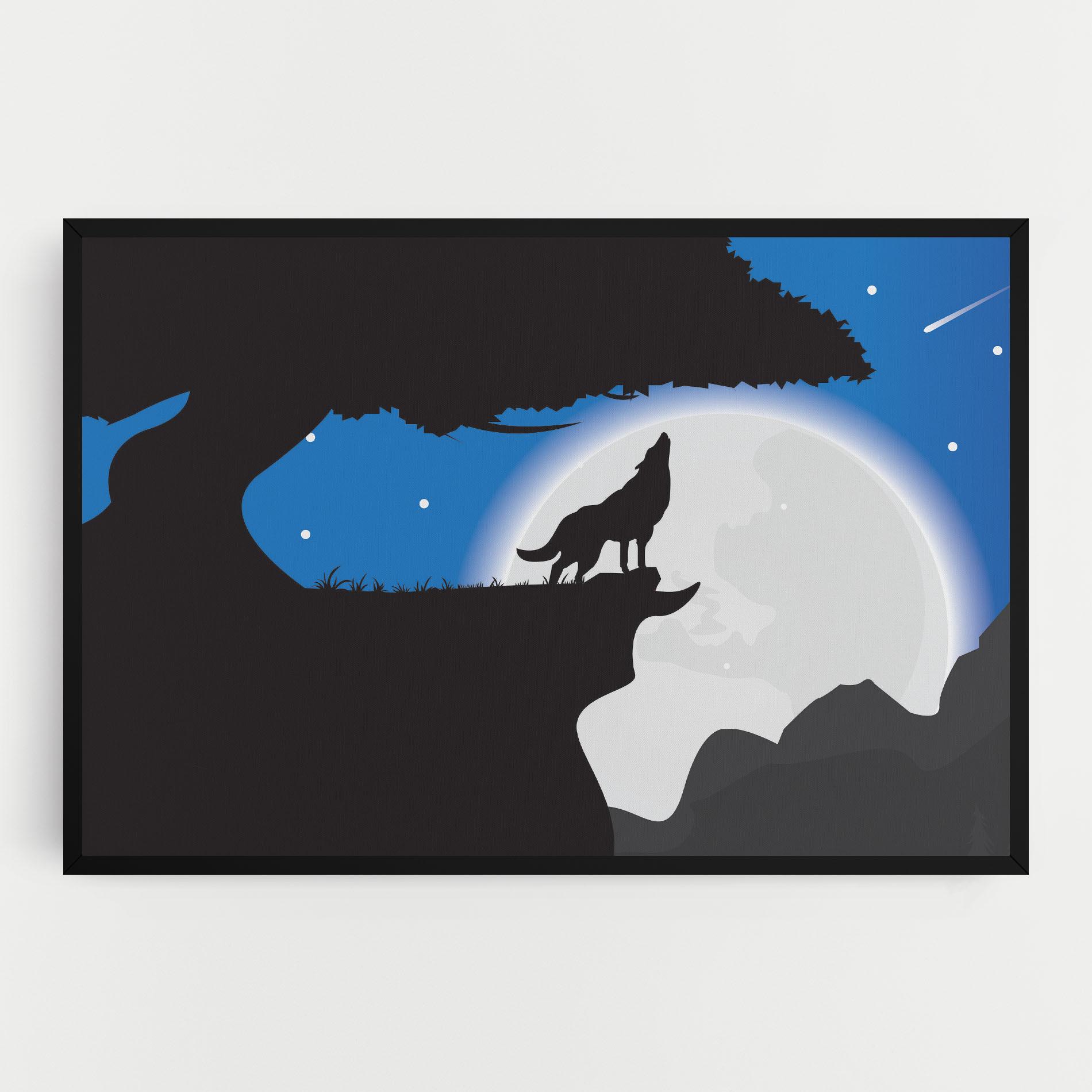 Tablou Canvas Blue Light Wolf mockup 0