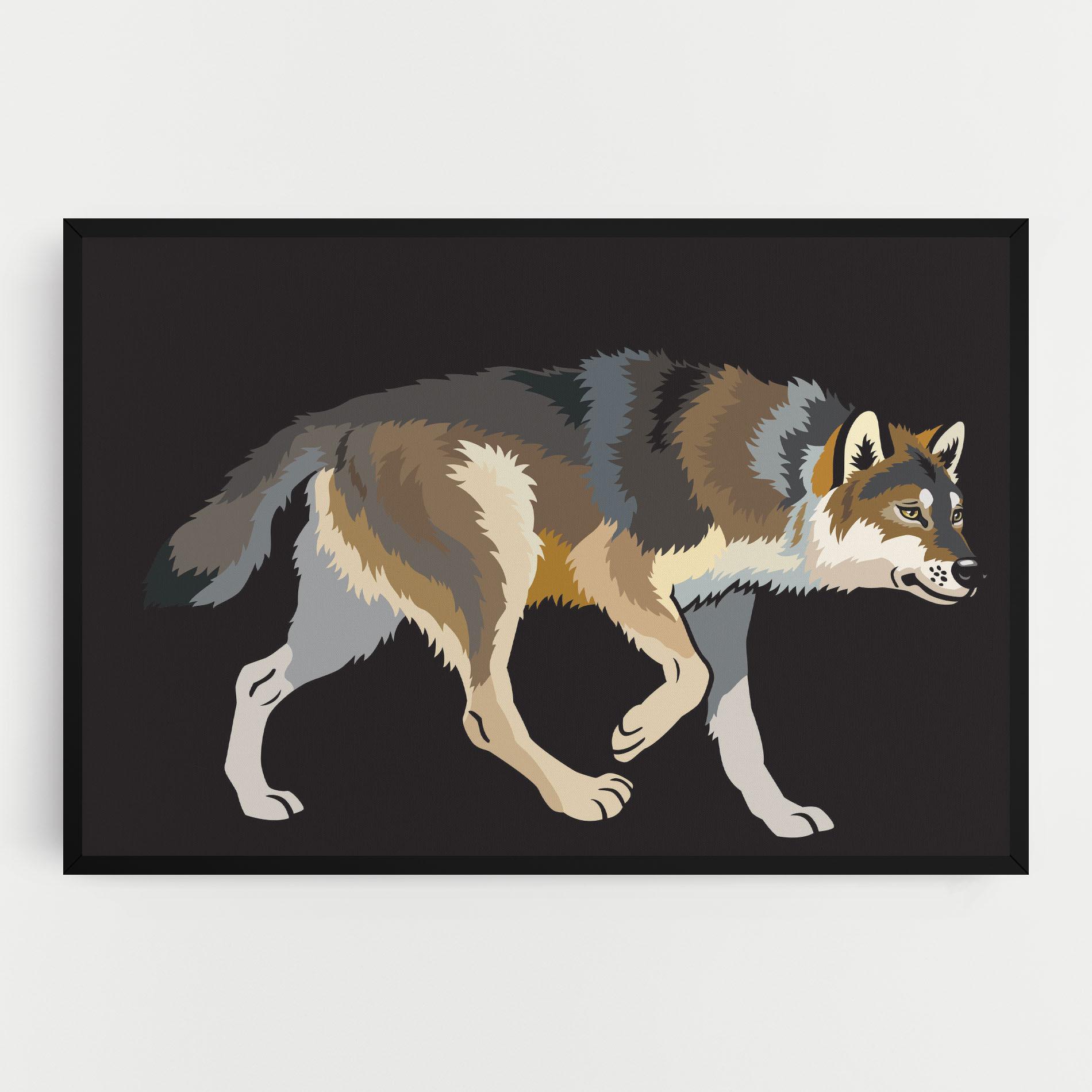 Tablou Canvas Cartoon Wolf mockup 0