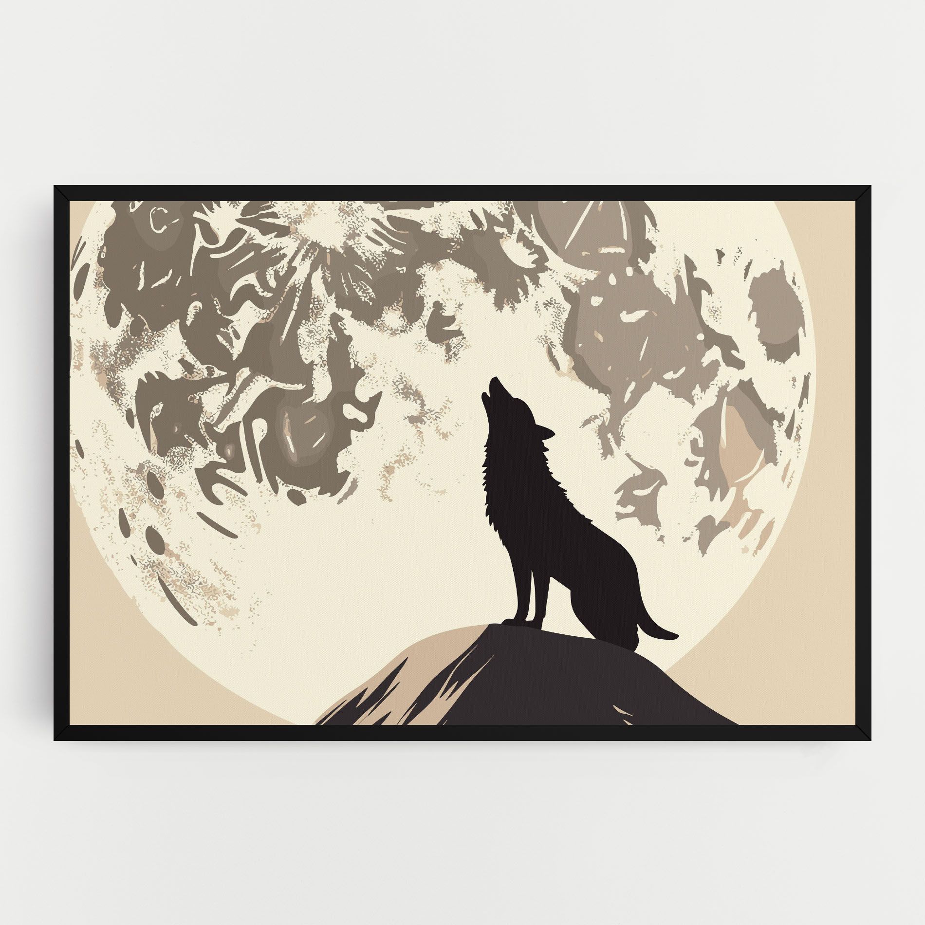 Cream Moon Wolf mockup 0