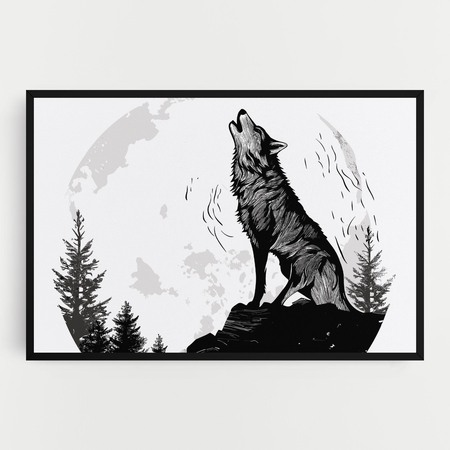 Grey Moon Wolf mockup 0