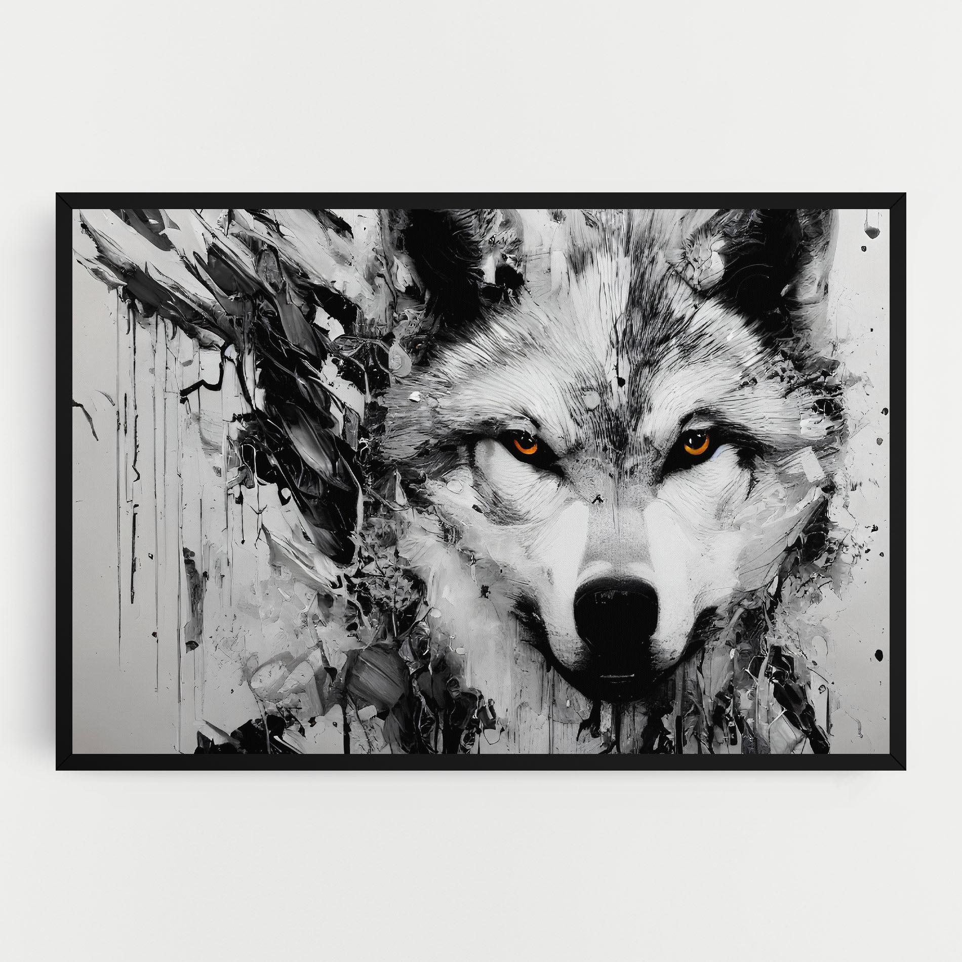 Tablou Canvas Grey Wolf Portrait mockup 0