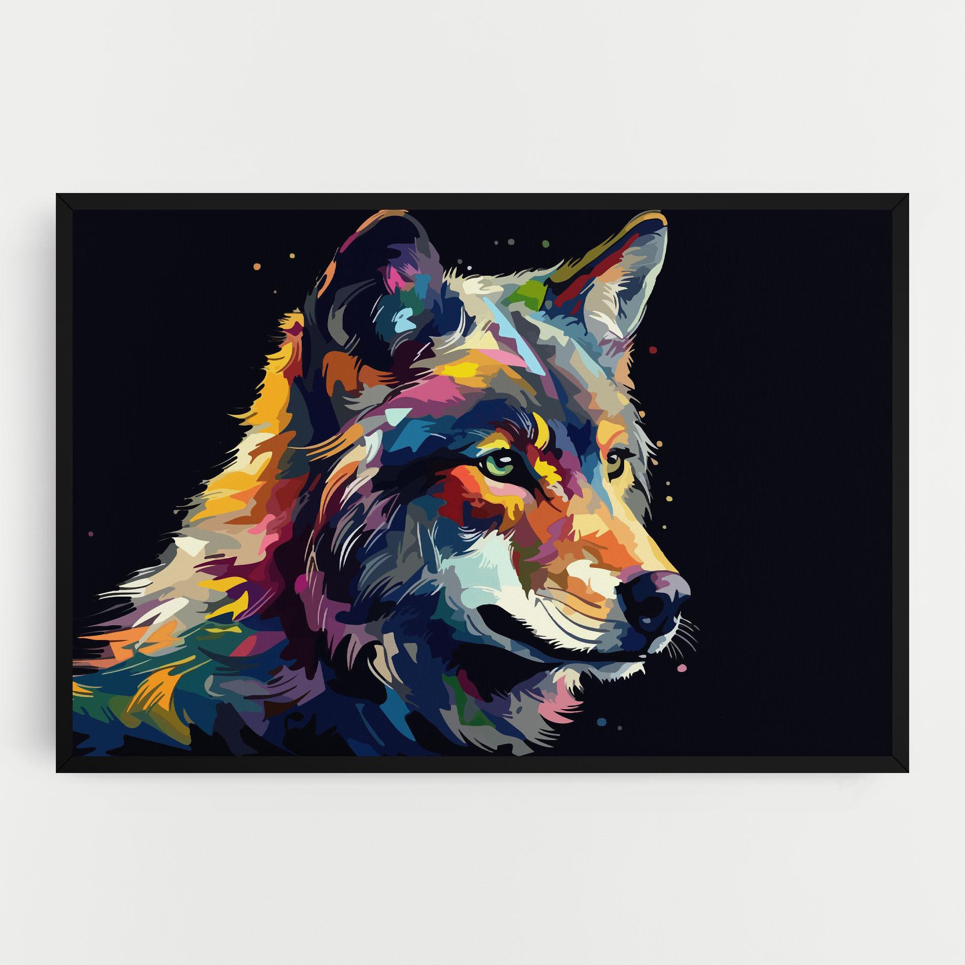 Tablou Canvas Painted Wolf mockup 0