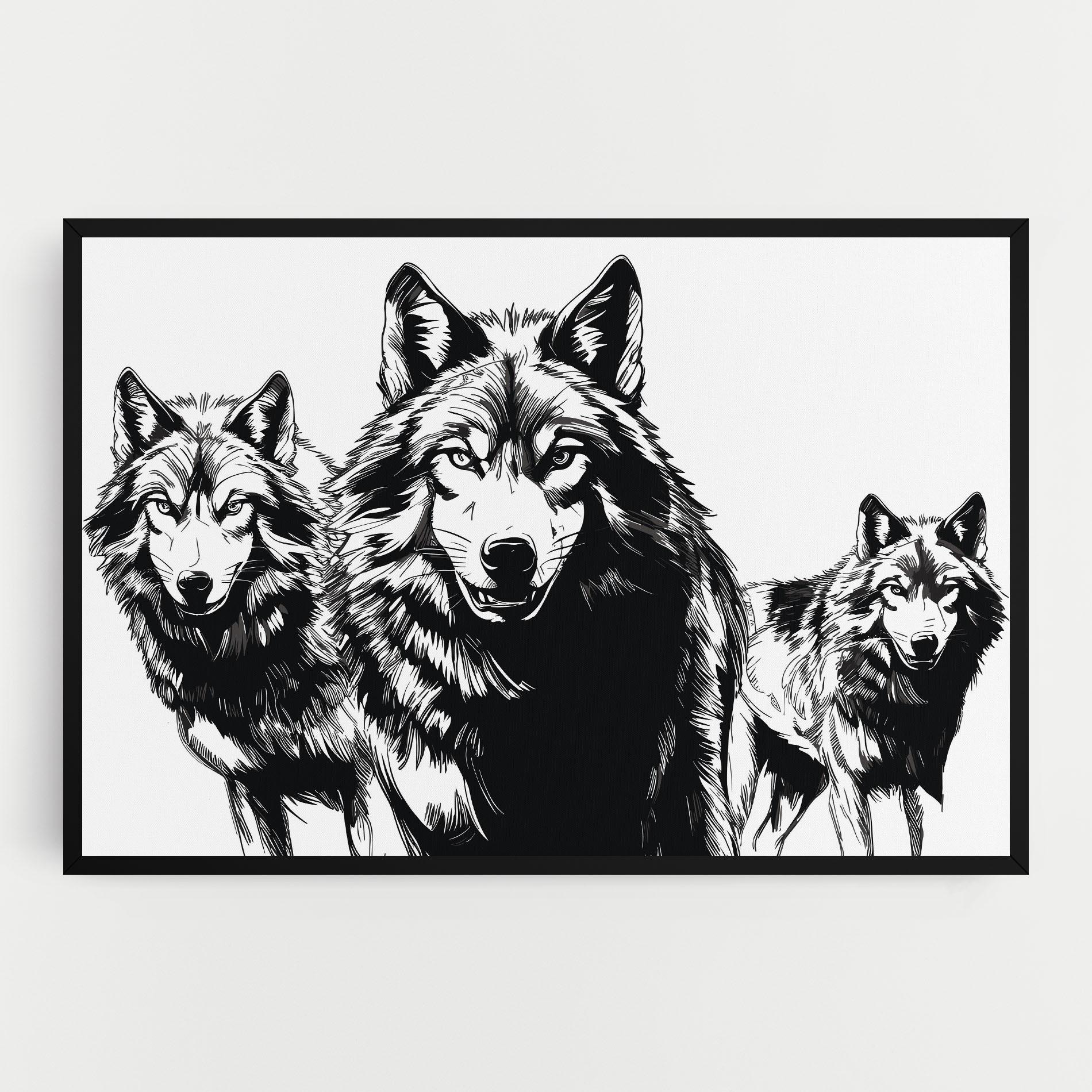 Tablou Canvas Wolves mockup 0