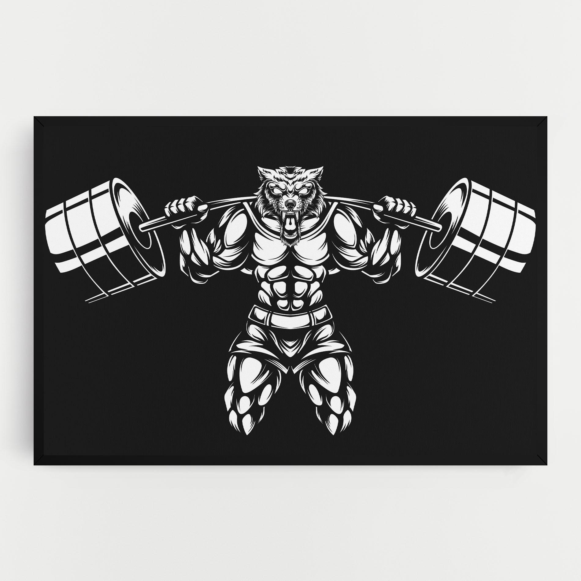 Tablou Canvas Work Out Wolf mockup 0