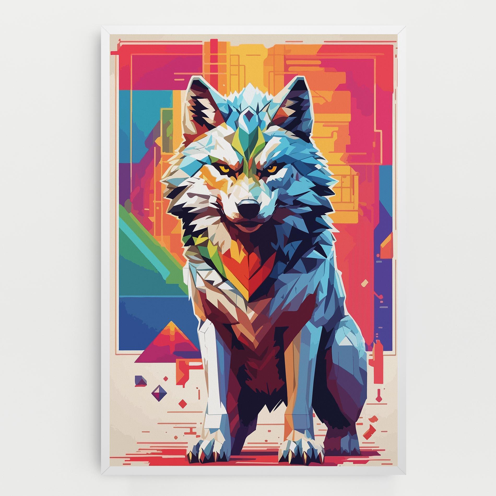 Tablou Canvas Wolf Character mockup 0