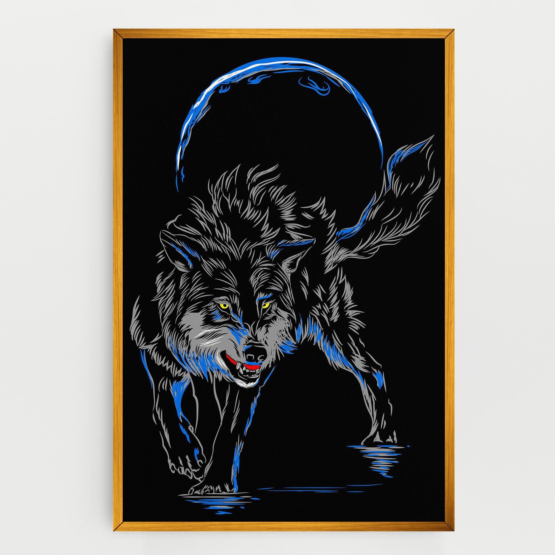 Grey Blue Wolf mockup 0