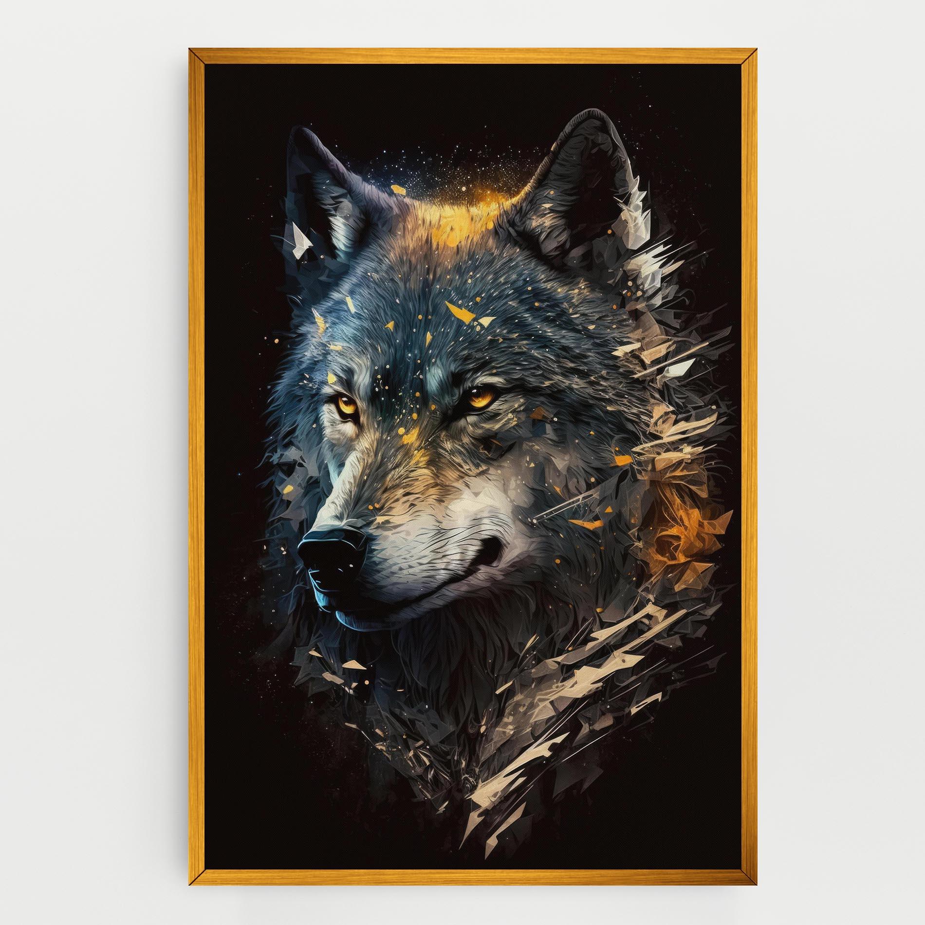 Tablou Canvas Wolf Portrait mockup 0