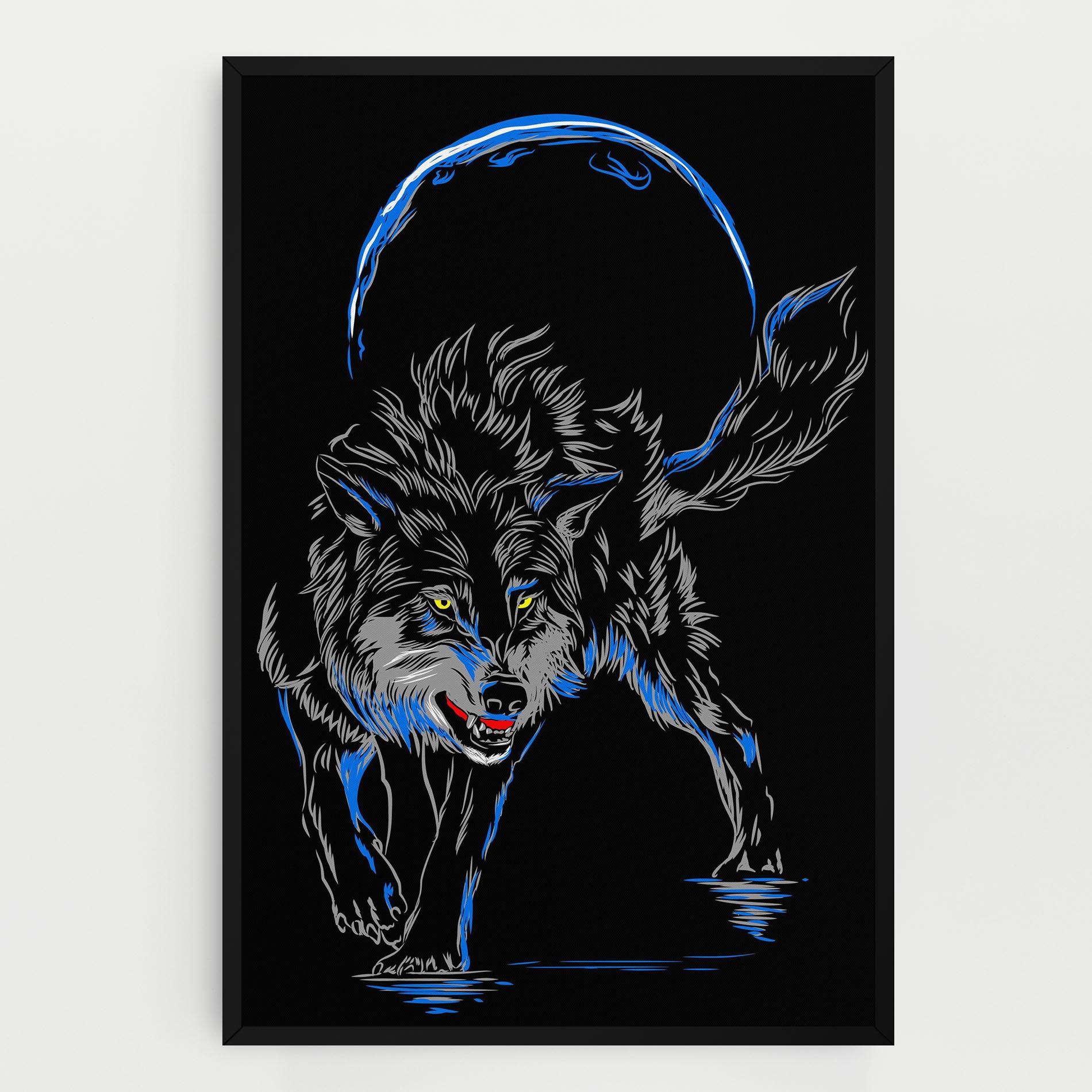 Tablou Canvas Grey Blue Wolf mockup 0