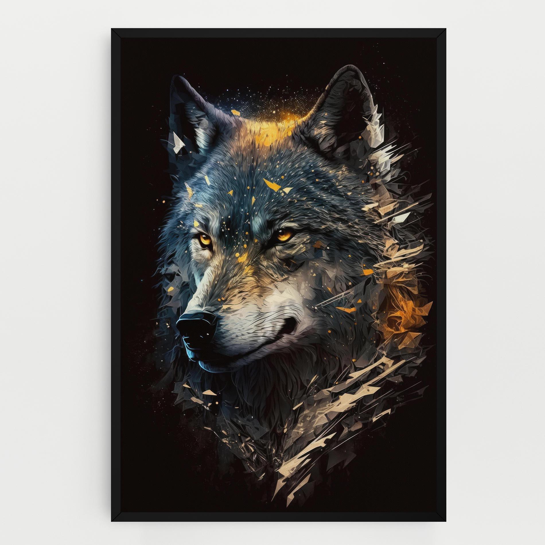 Tablou Canvas Wolf Portrait mockup 0