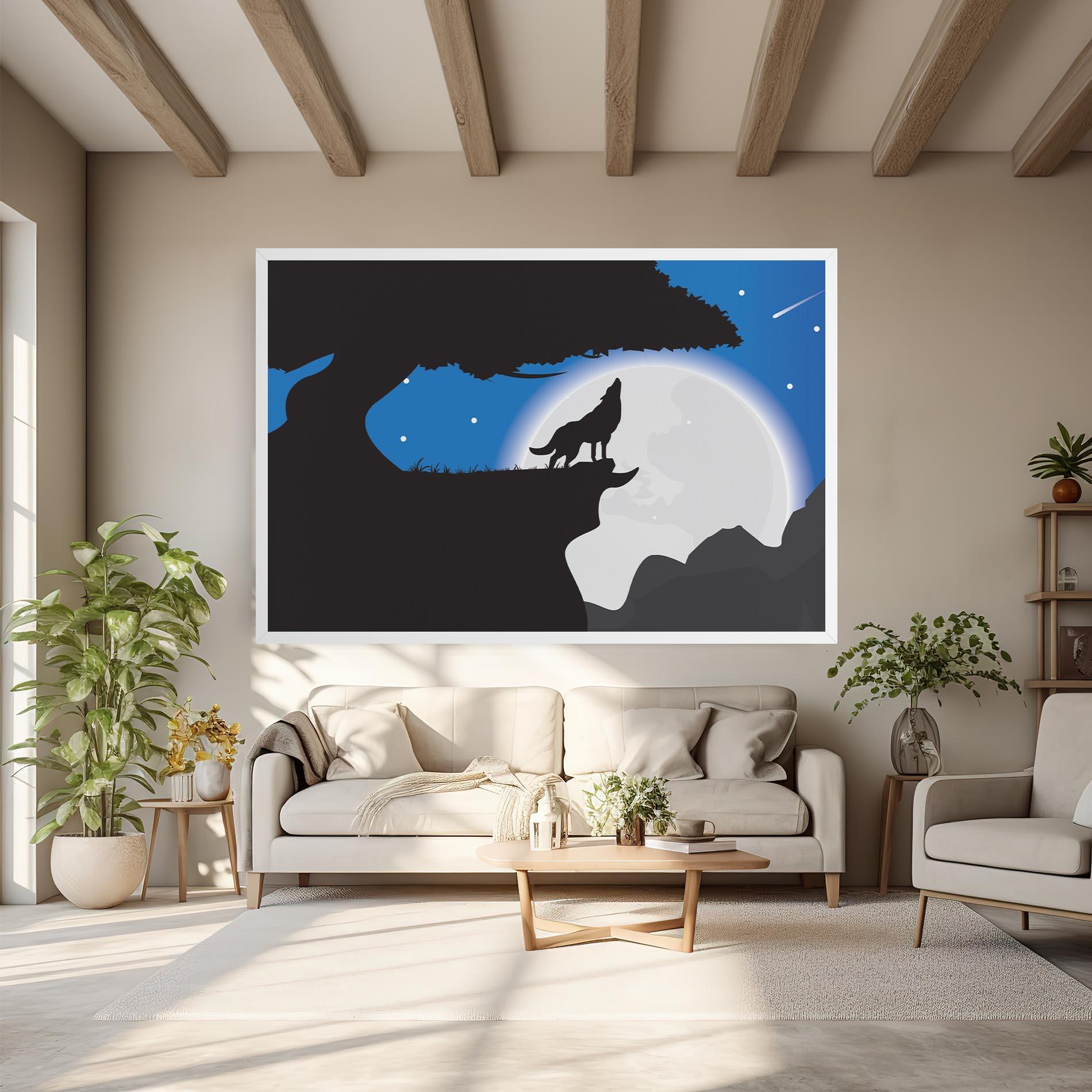 Tablou Canvas Blue Light Wolf mockup 6