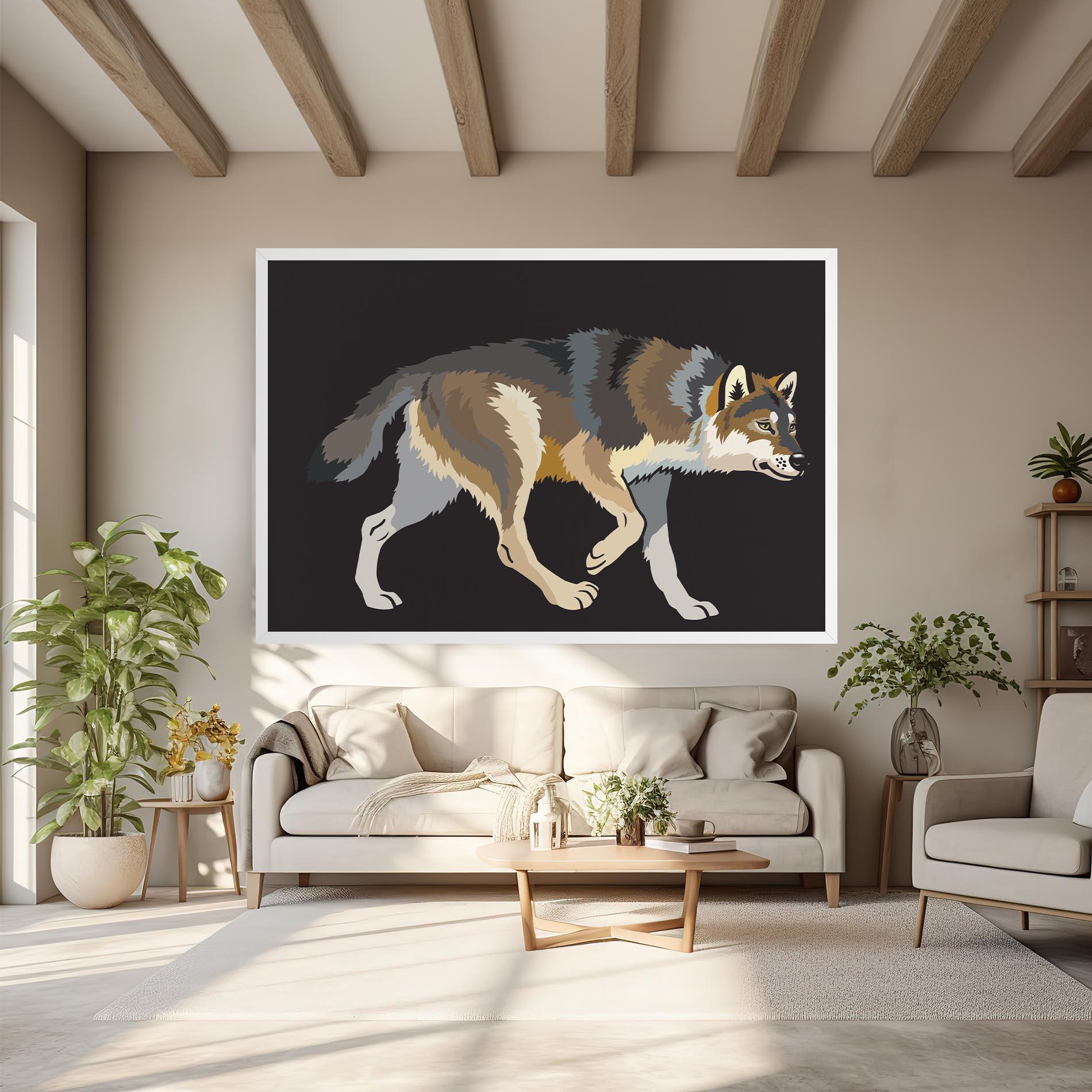 Tablou Canvas Cartoon Wolf mockup 6