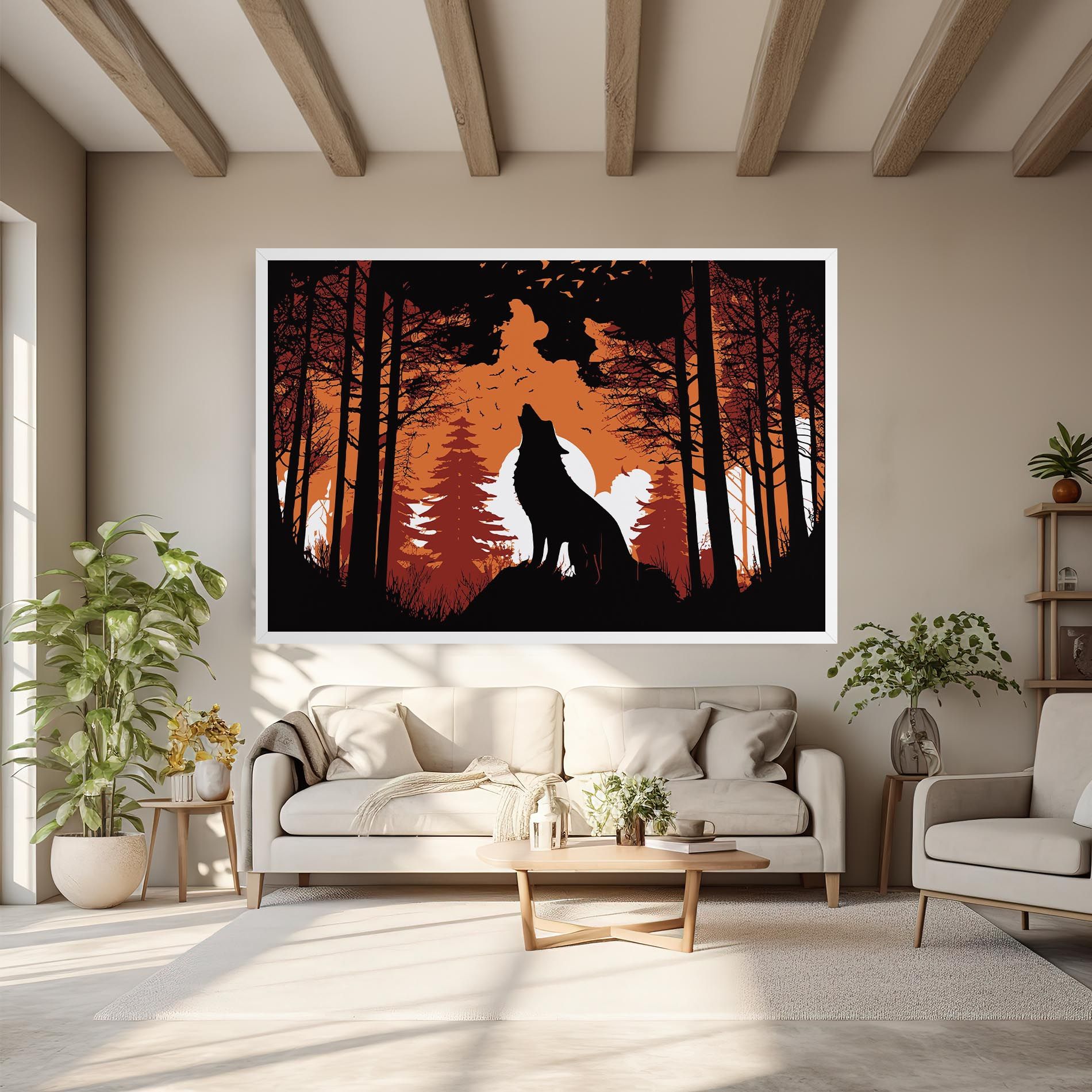 Orange Sky Wolf mockup 6
