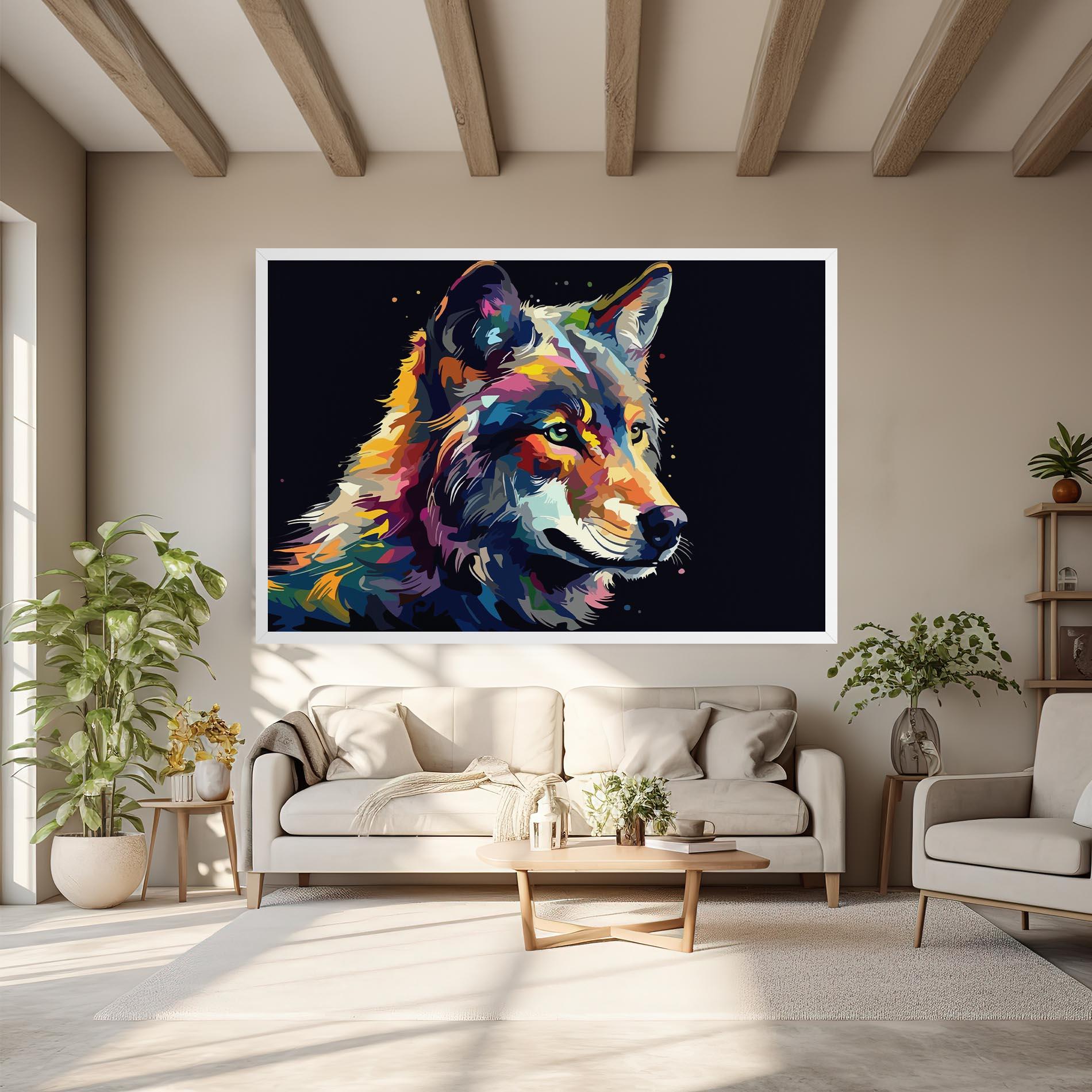 Tablou Canvas Painted Wolf mockup 6