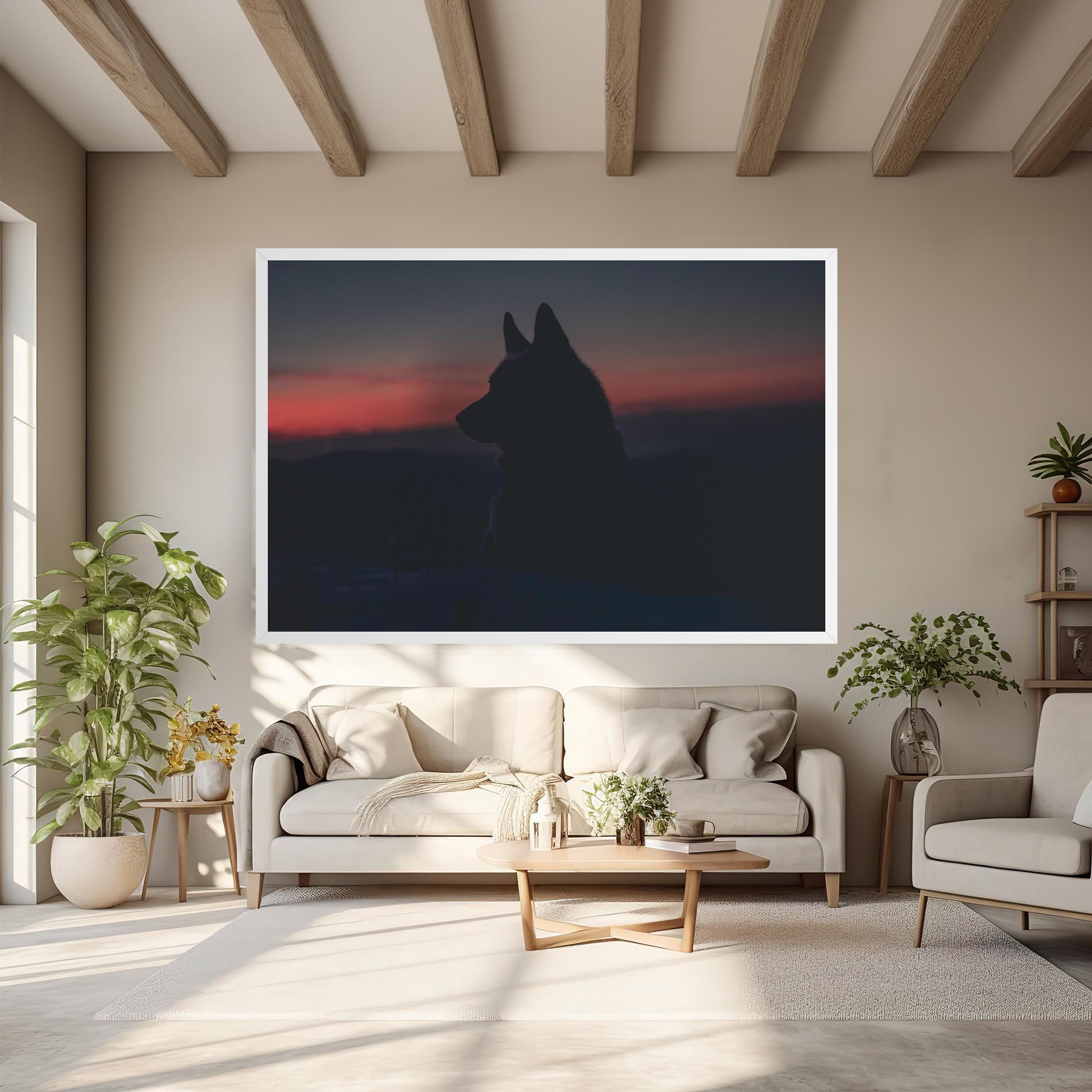 Wolf Shillouette mockup 6