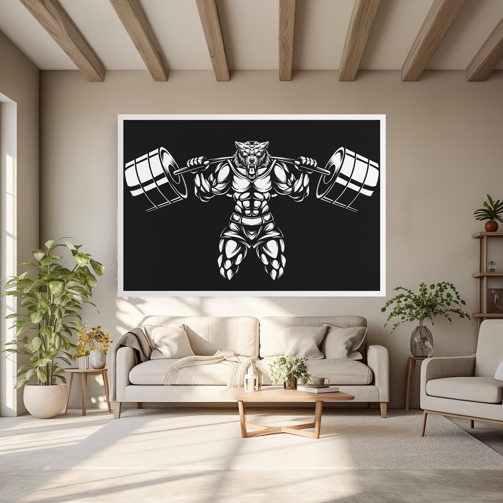 Tablou Canvas Work Out Wolf mockup 6