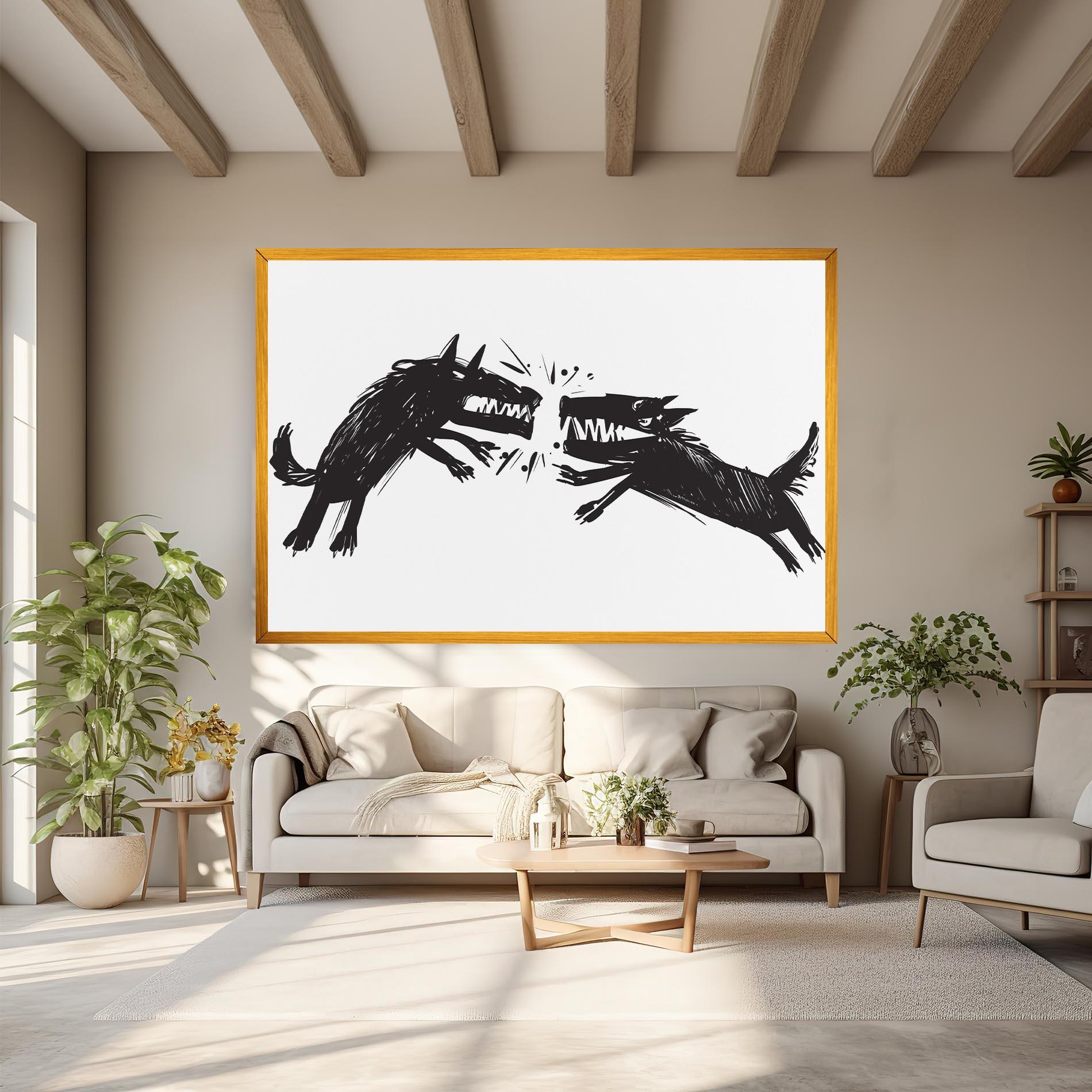 Tablou Canvas Black Wolves mockup 6