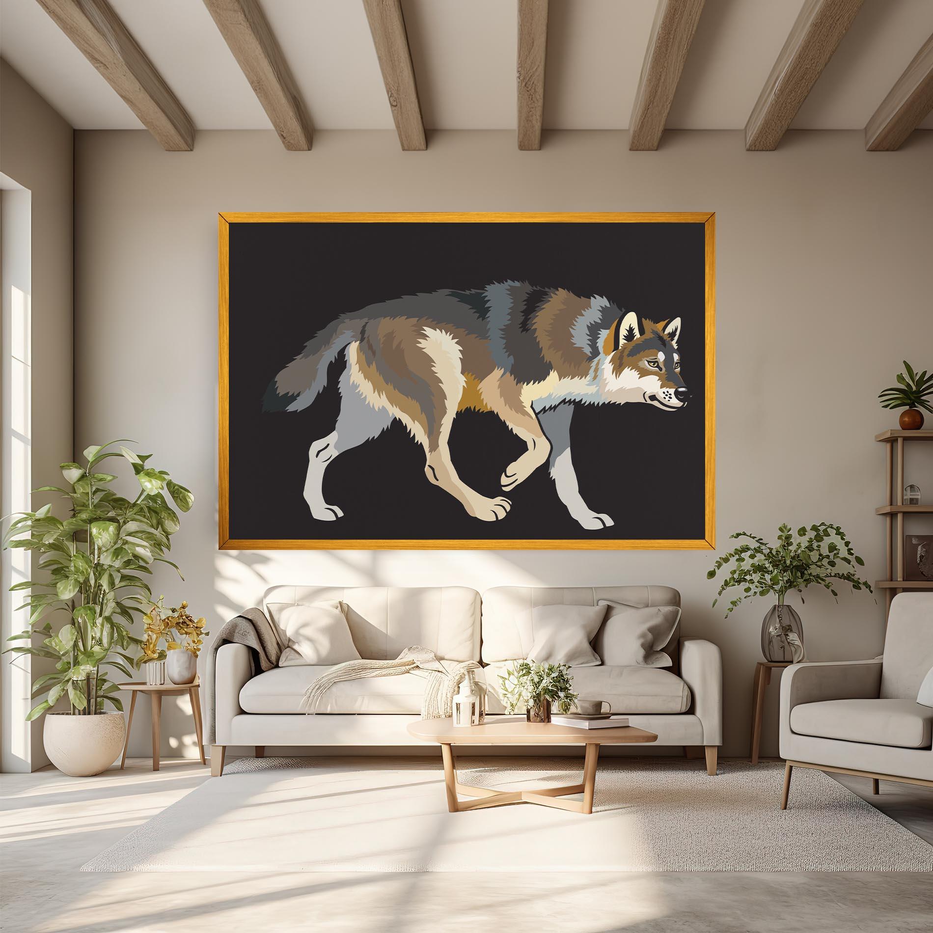 Tablou Canvas Cartoon Wolf mockup 6