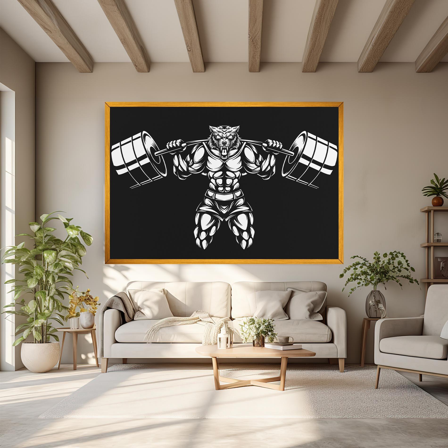 Tablou Canvas Work Out Wolf mockup 6