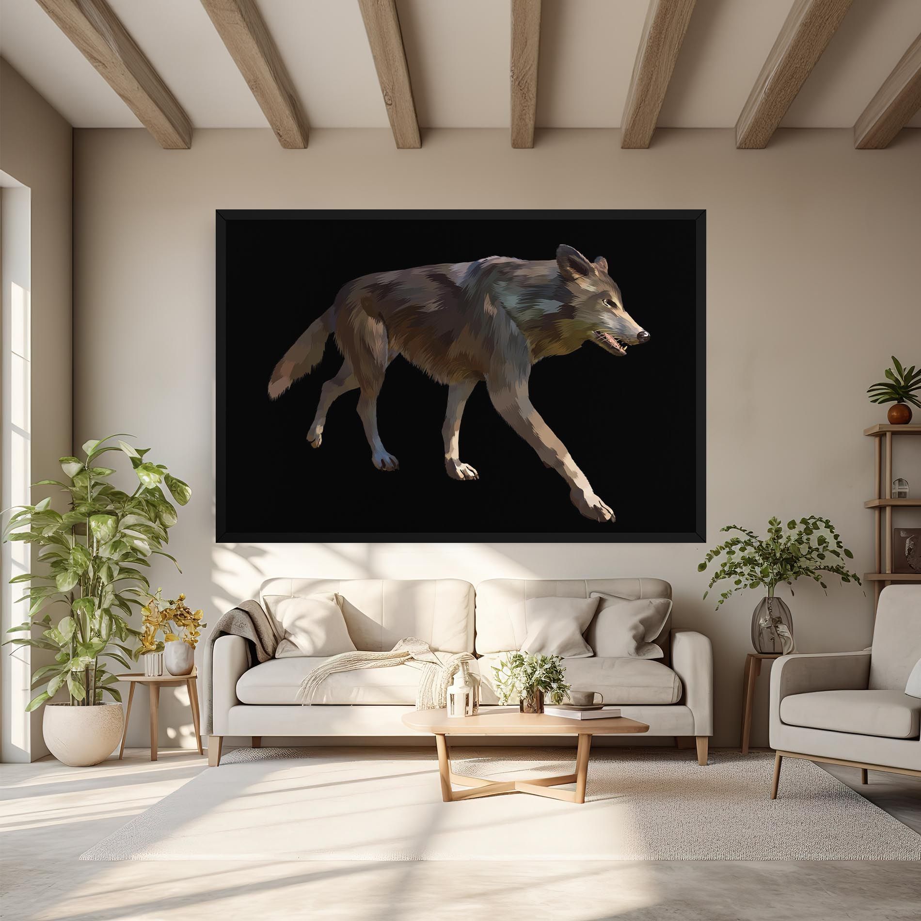 3d Wolf mockup 6