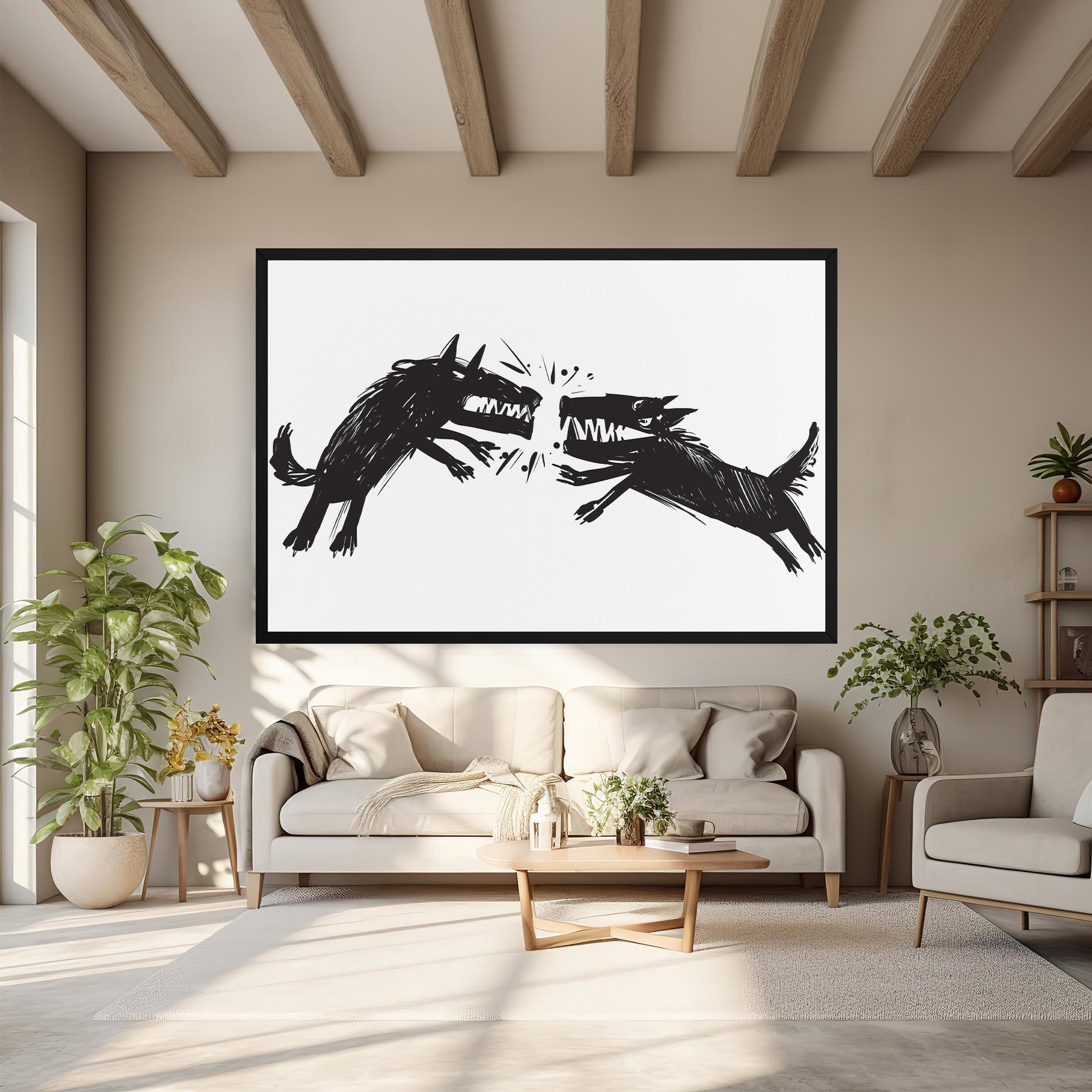 Tablou Canvas Black Wolves mockup 6