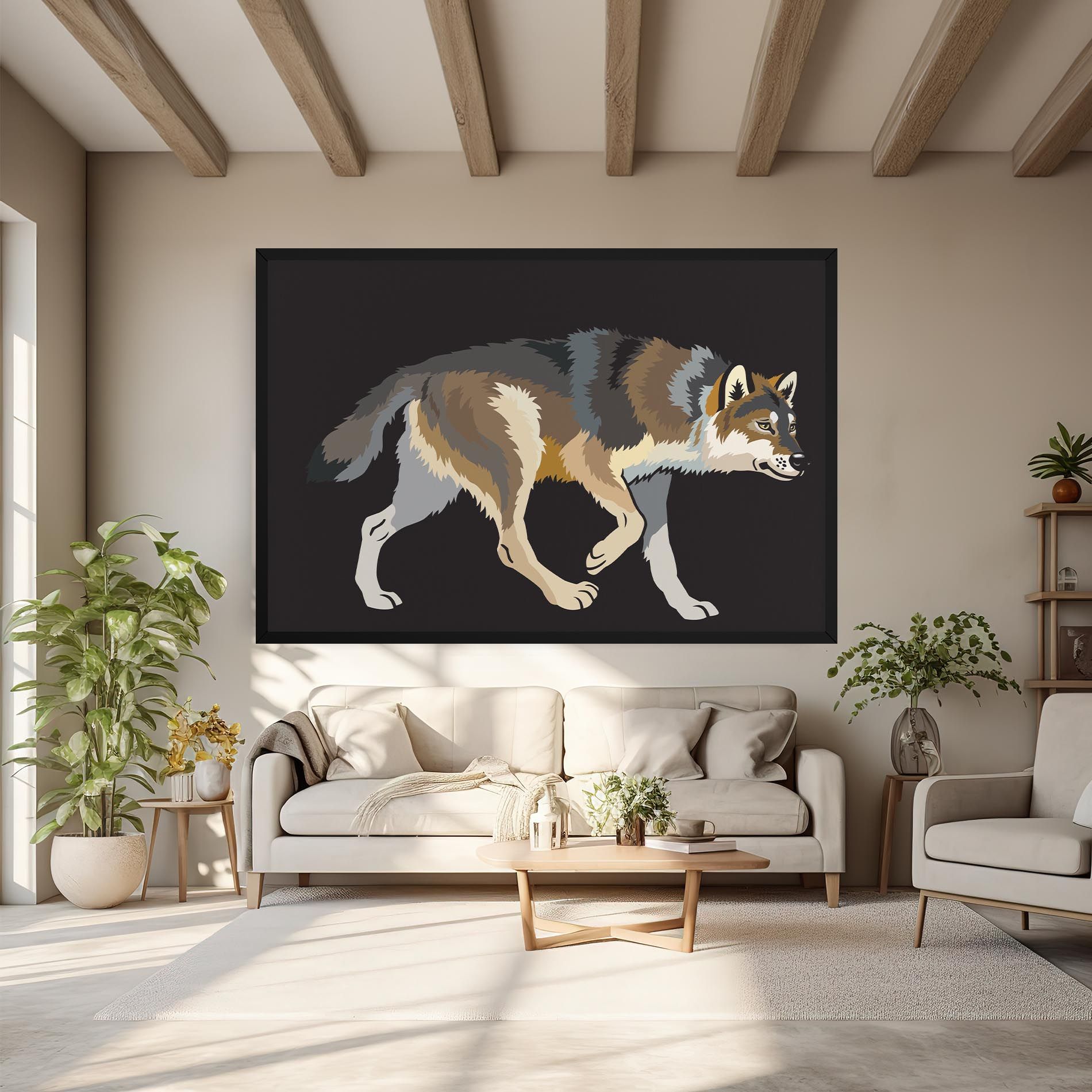 Cartoon Wolf mockup 6