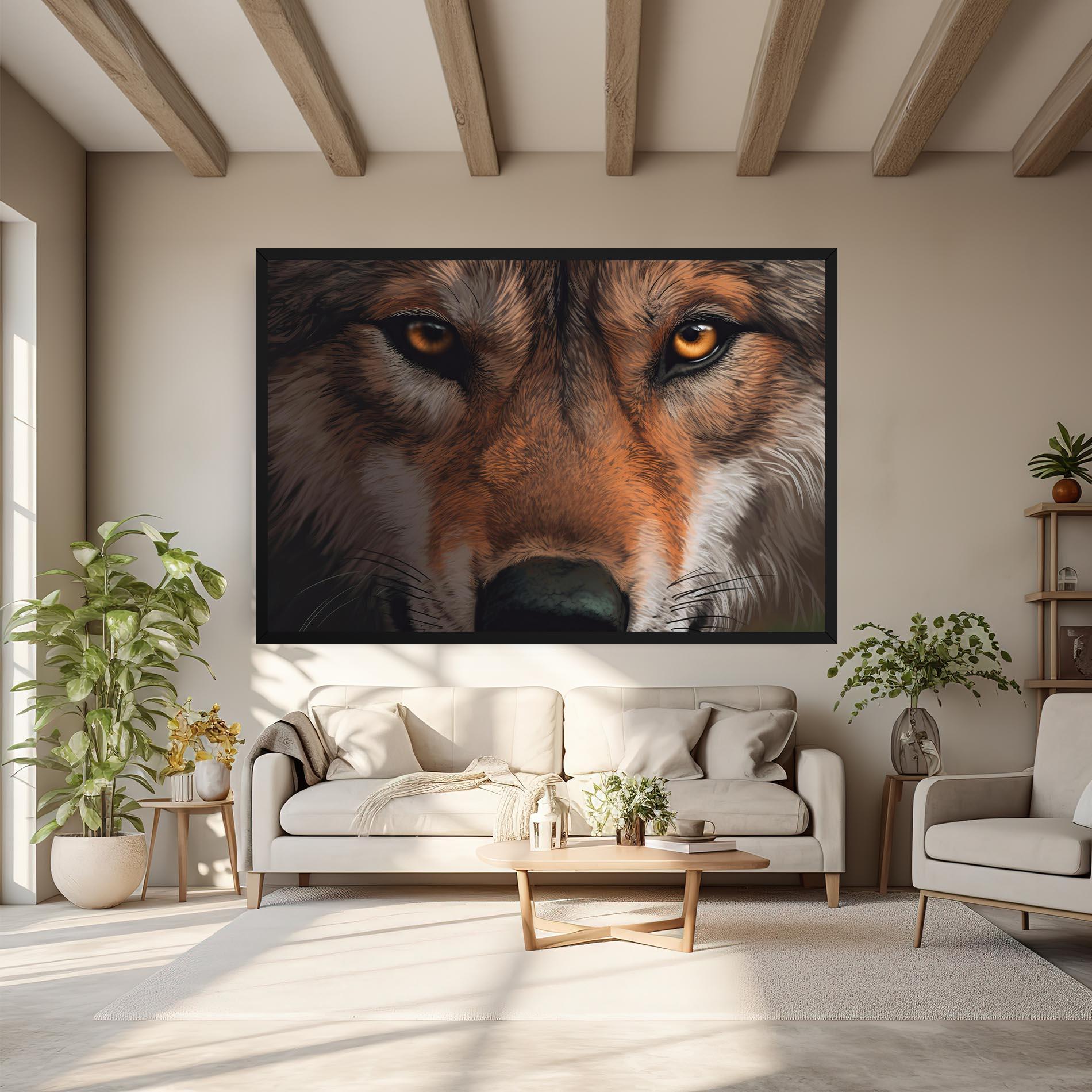 Tablou Canvas Close Up Wolf Eyes mockup 6