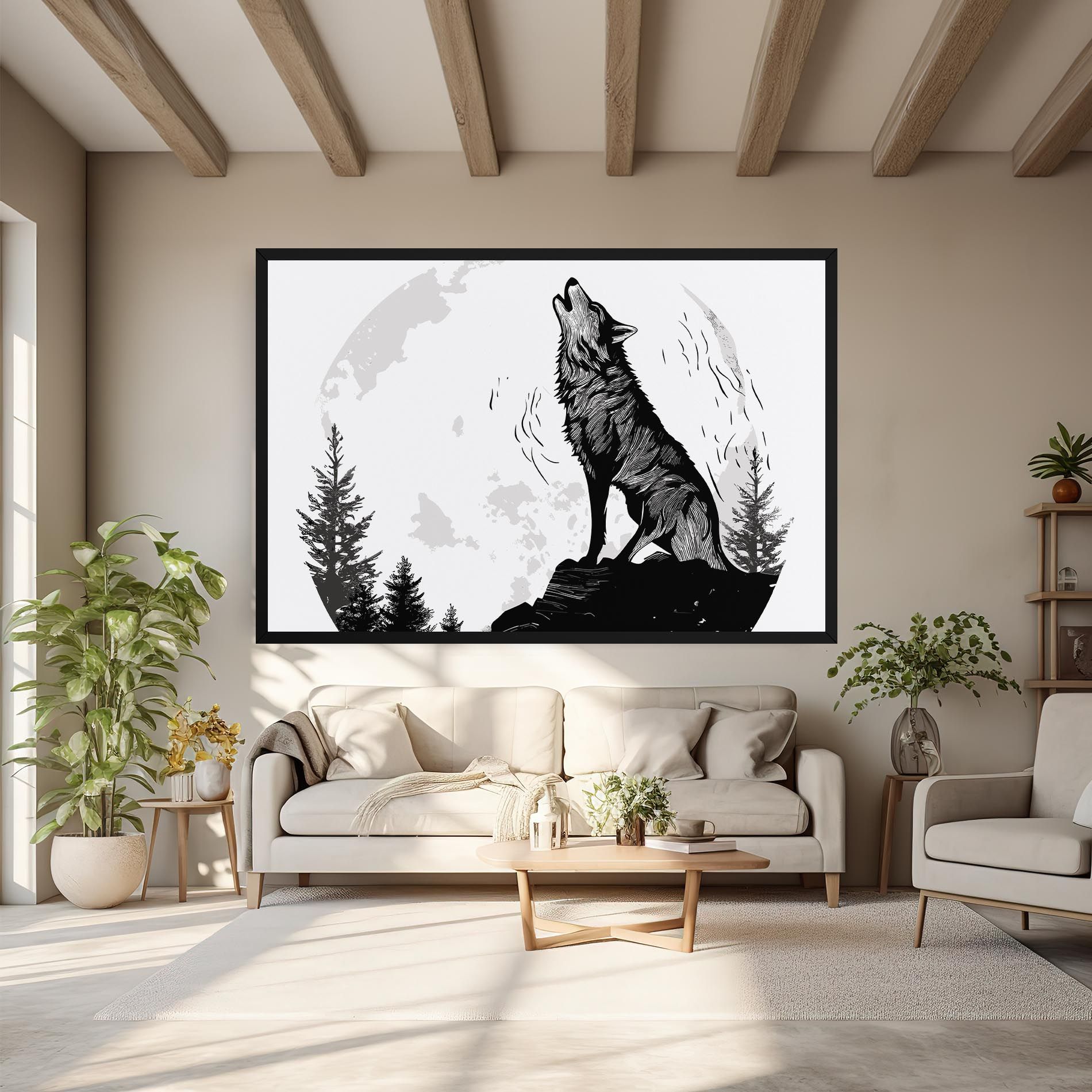 Grey Moon Wolf mockup 6