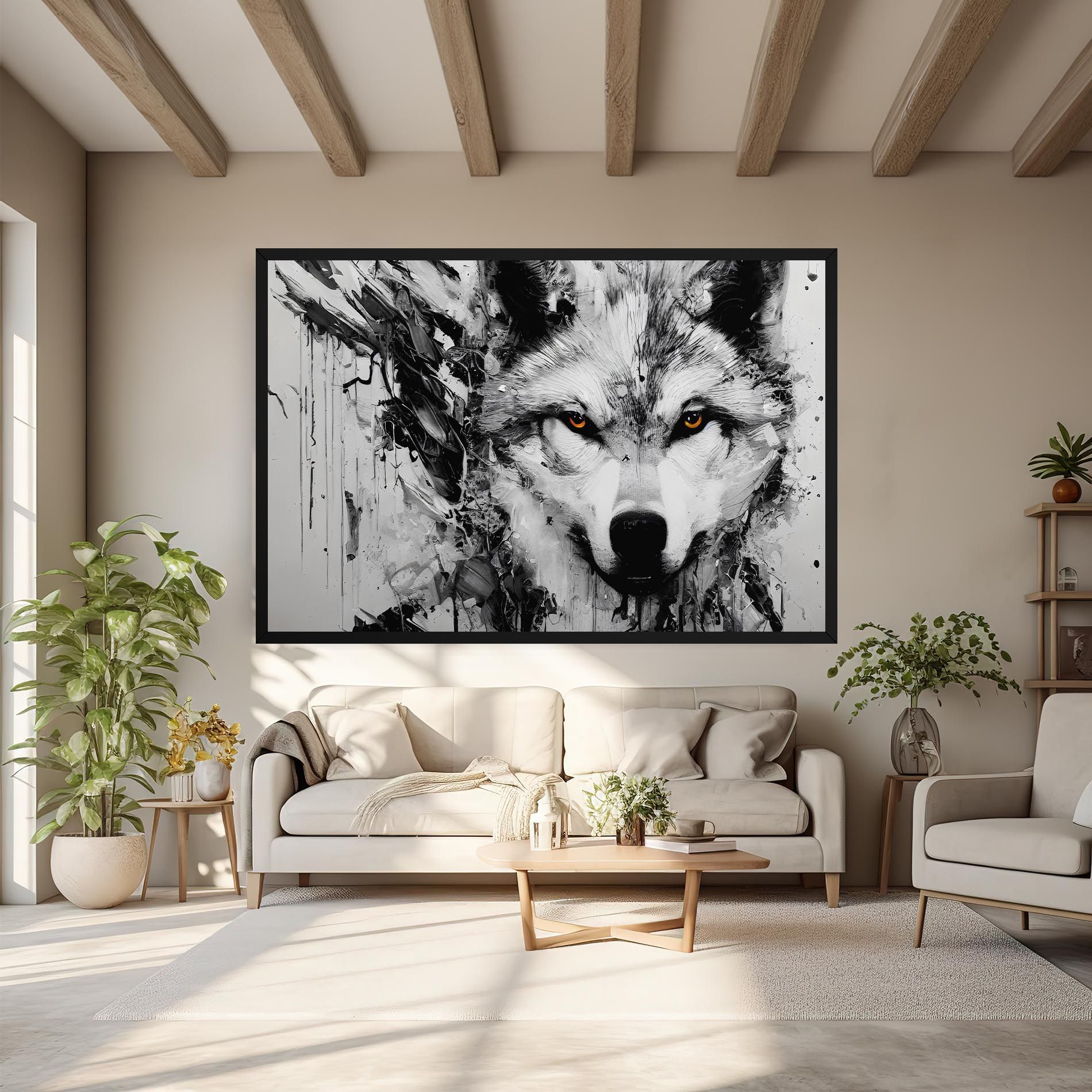 Grey Wolf Portrait mockup 6
