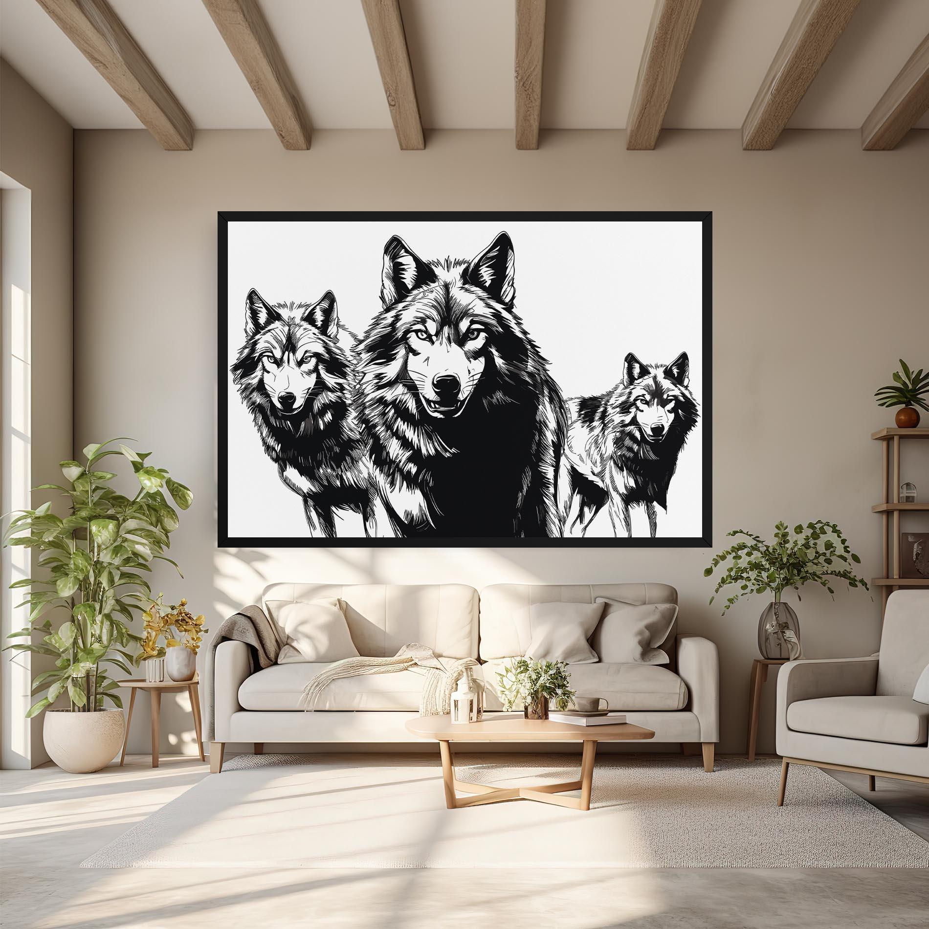 Tablou Canvas Wolves mockup 6