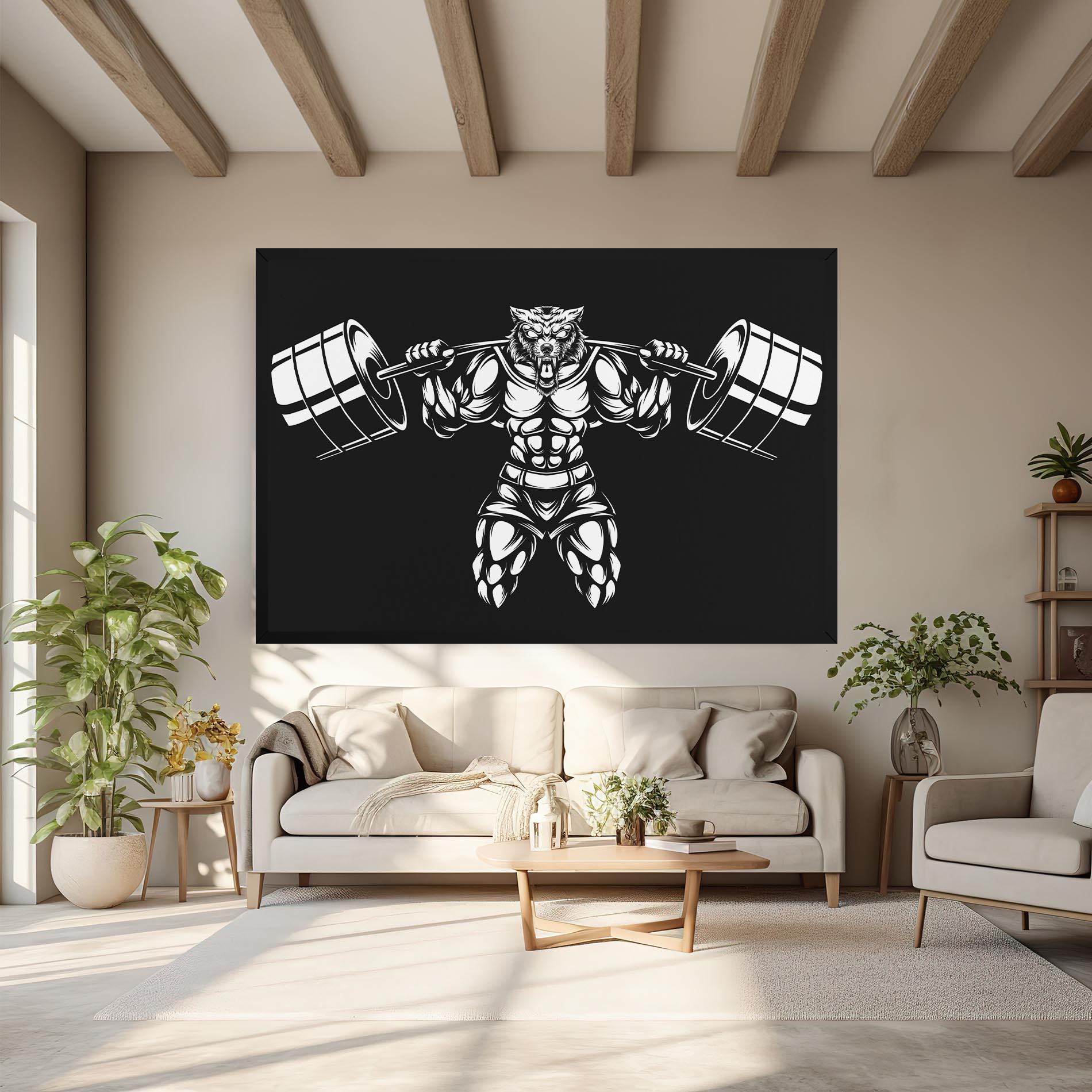 Tablou Canvas Work Out Wolf mockup 6