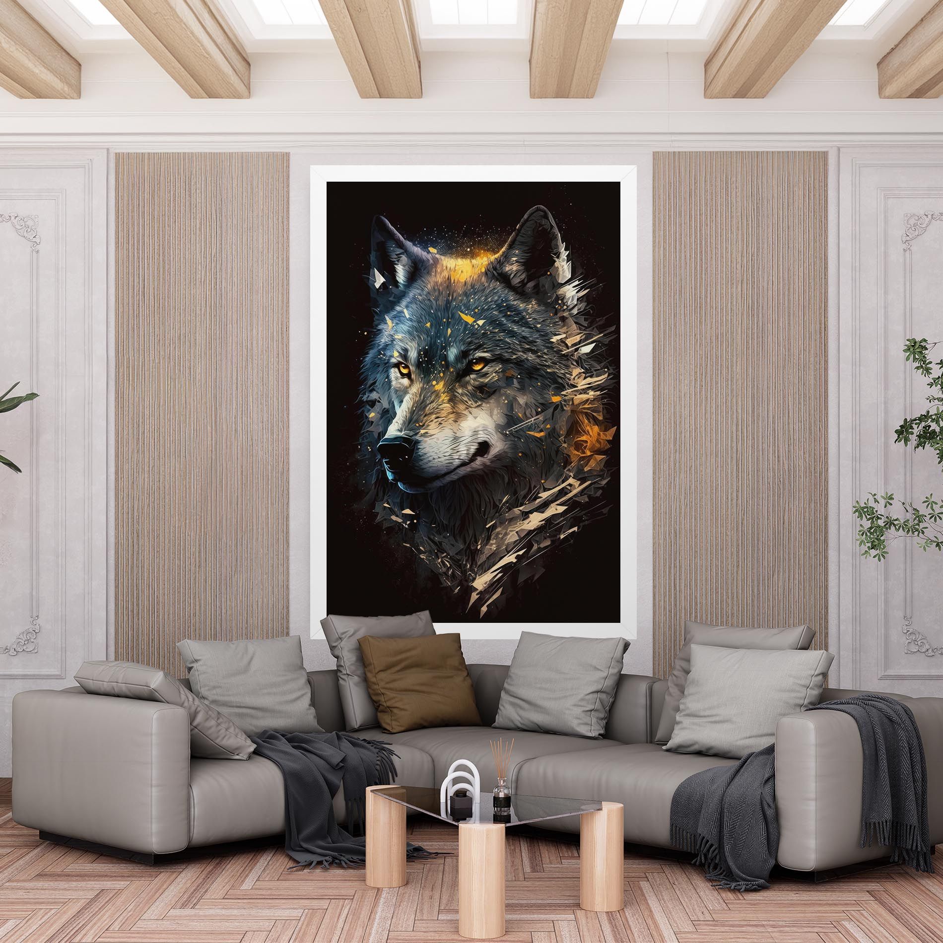 Wolf Portrait mockup 6