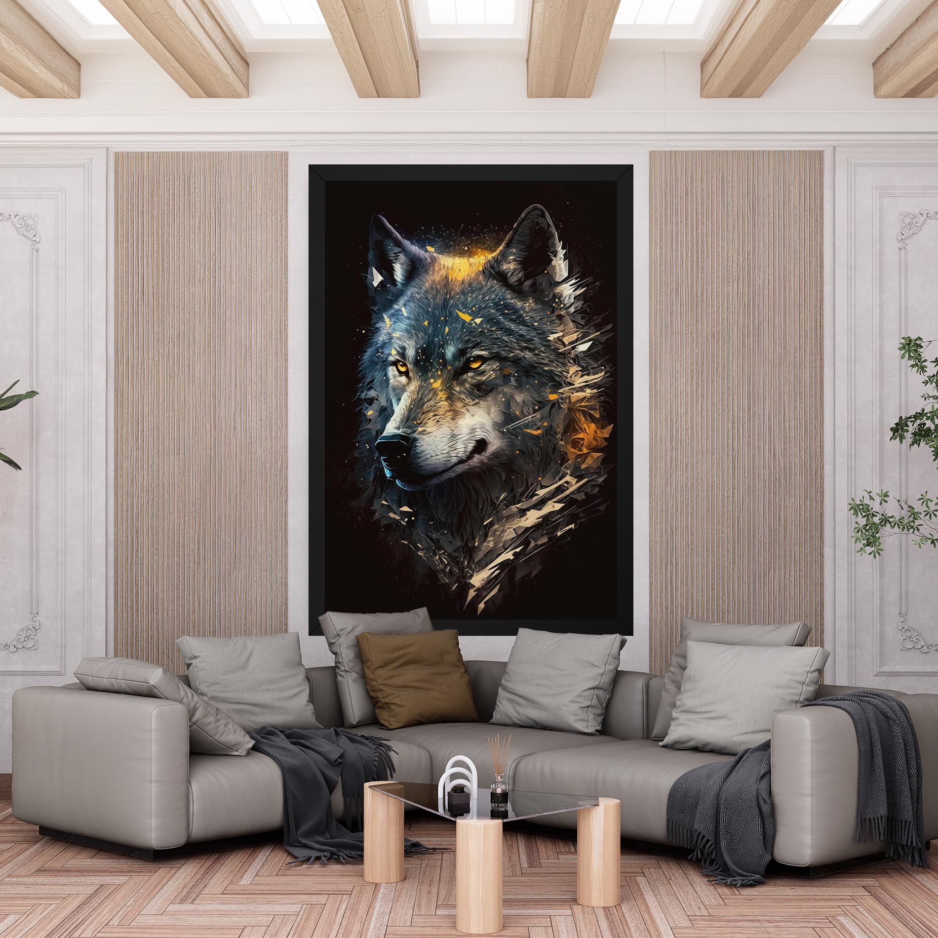 Wolf Portrait mockup 6