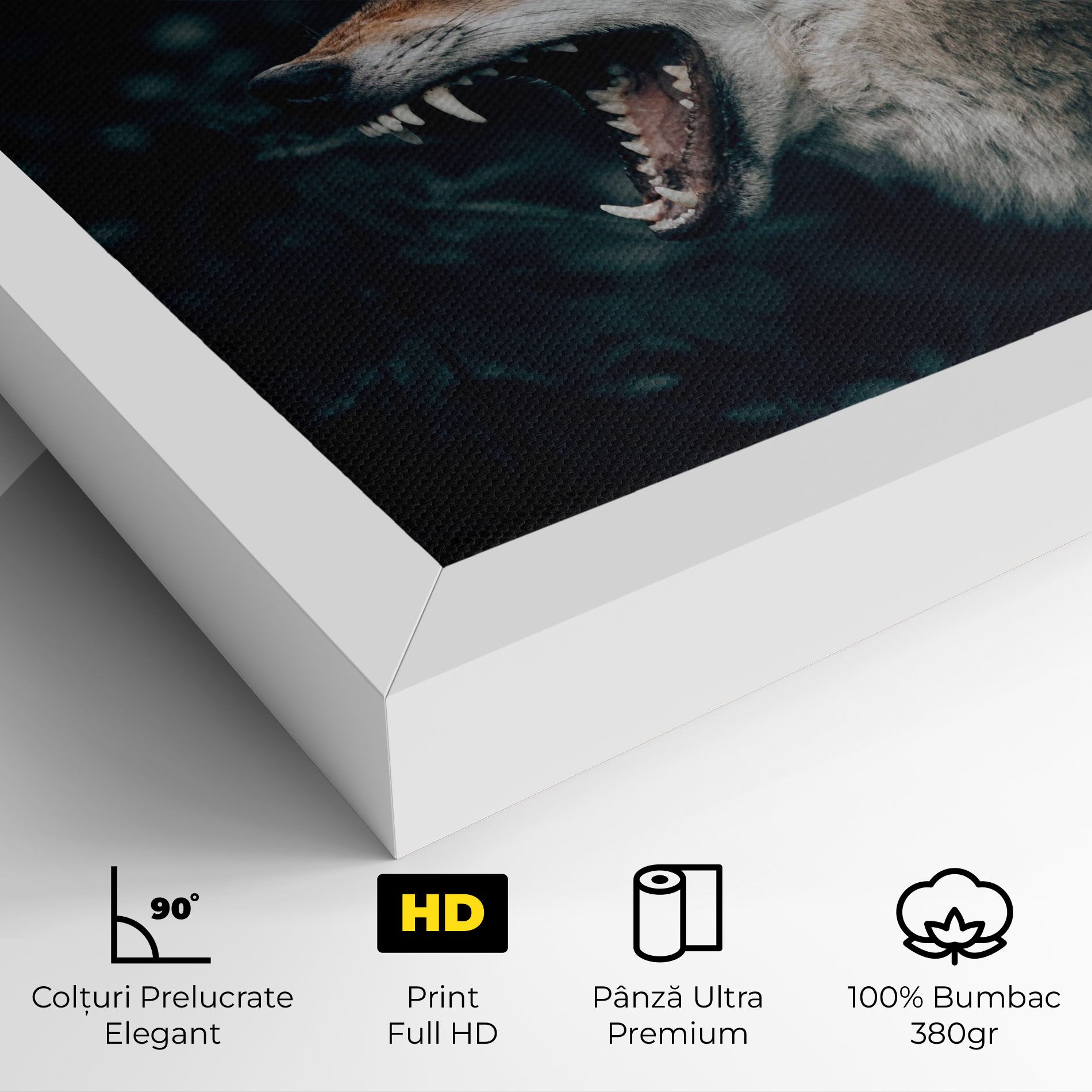 Angry Wolf In The Forest mockup 4