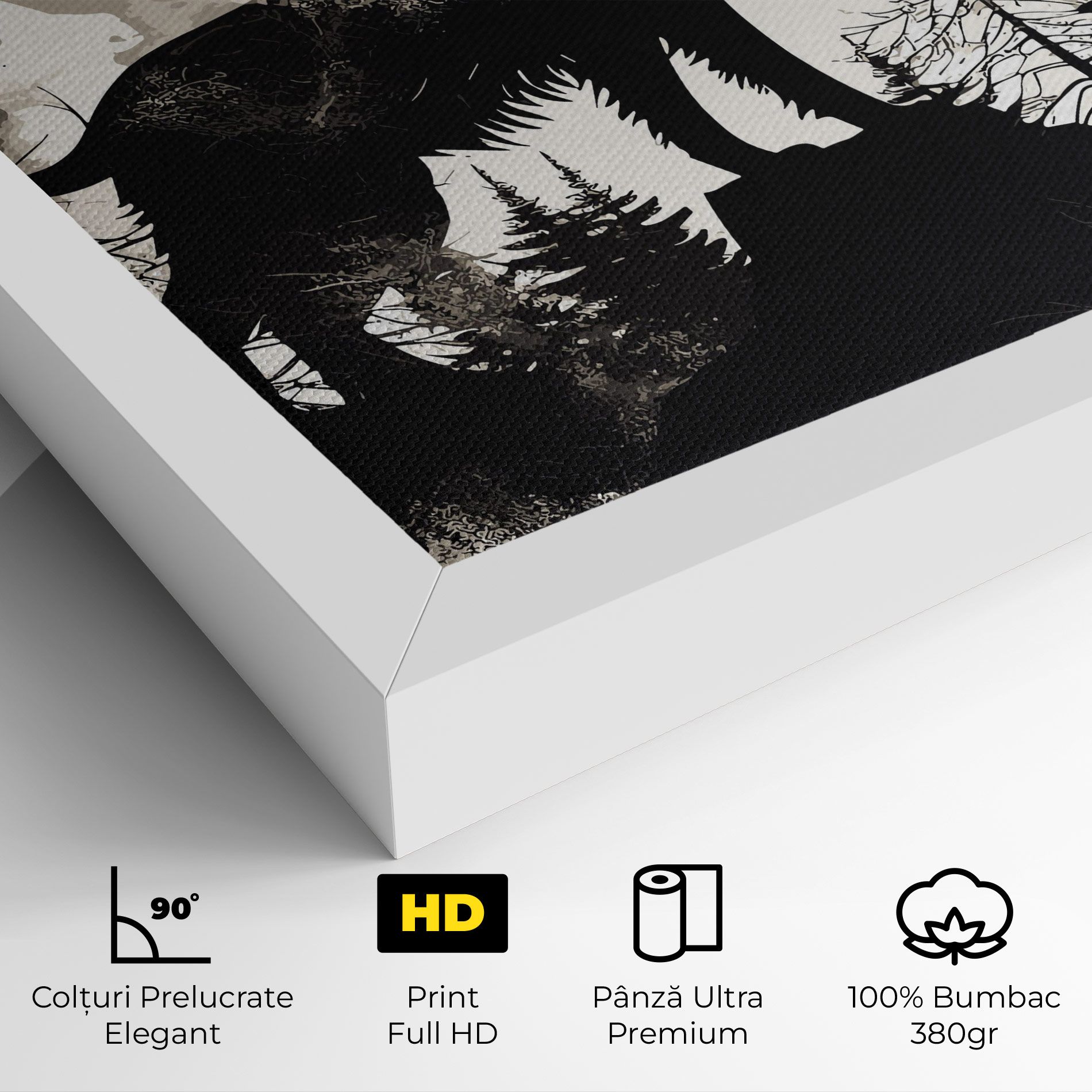 Black On Cream Wolf mockup 4