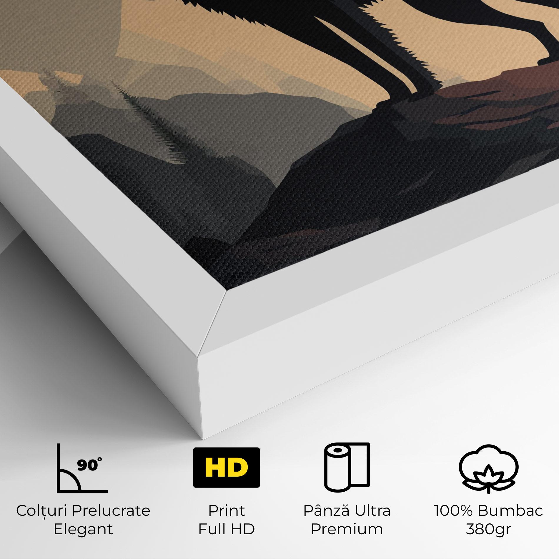 Tablou Canvas Black Wolf mockup 4