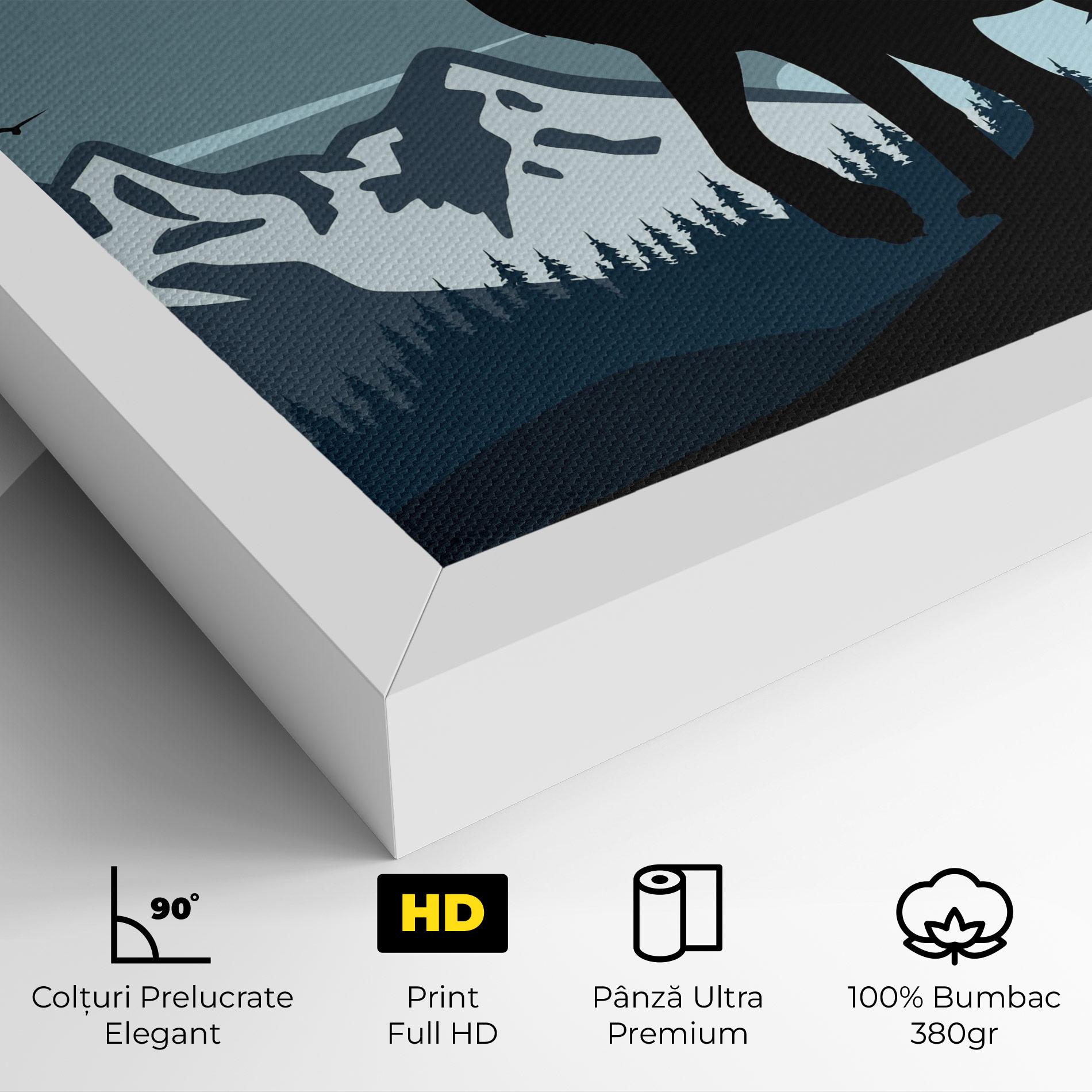 Tablou Canvas Hill Wolf mockup 4