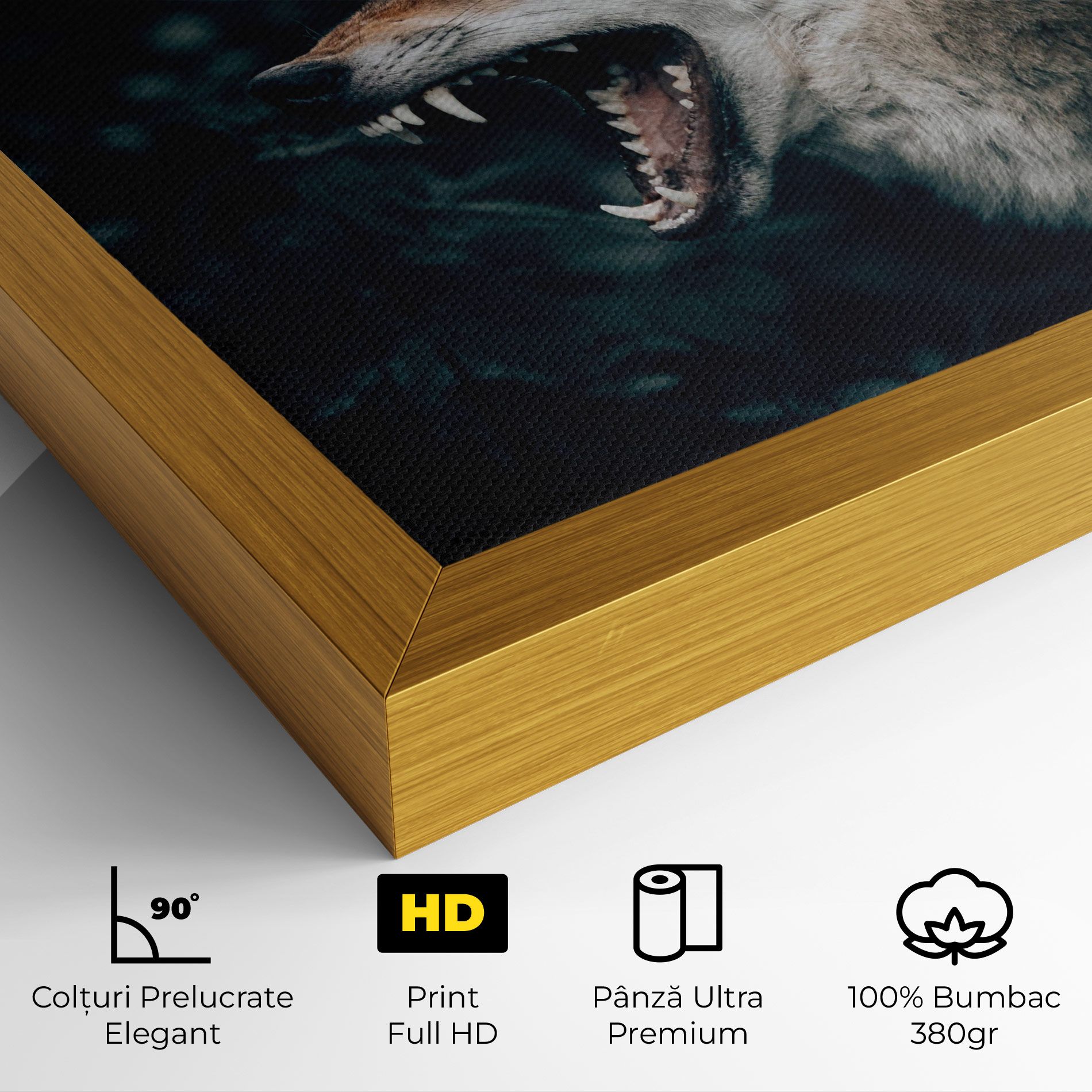 Angry Wolf In The Forest mockup 4