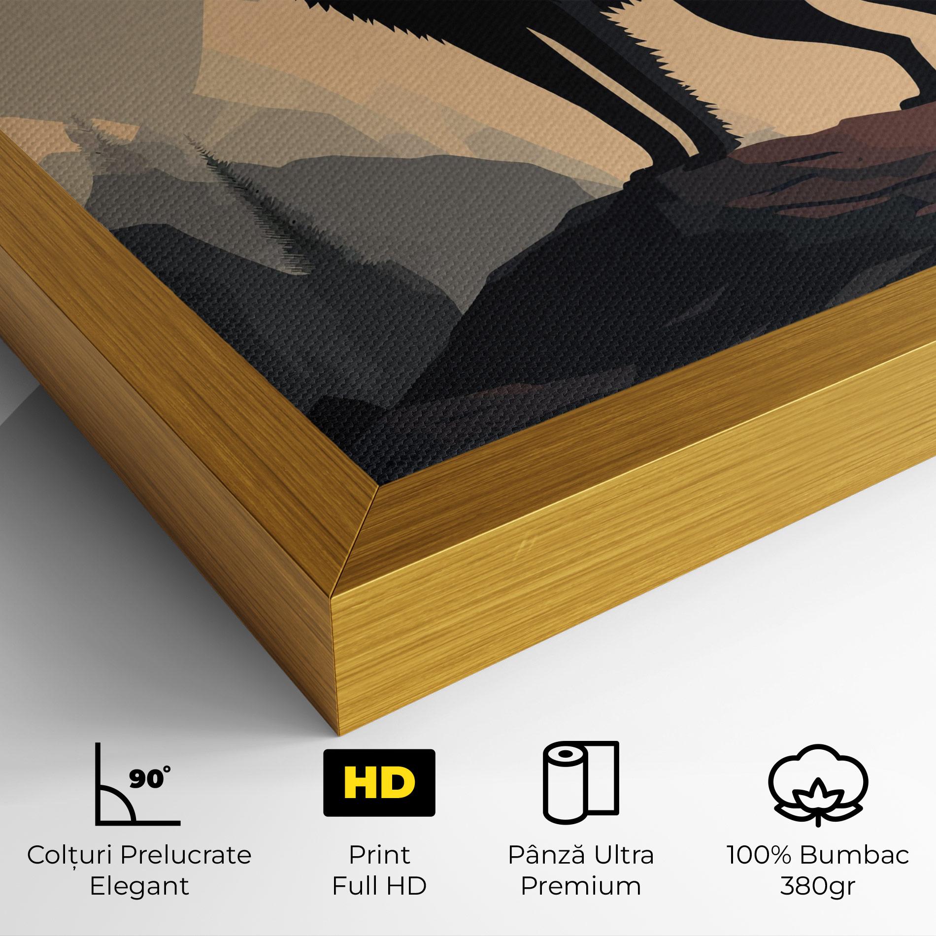 Tablou Canvas Black Wolf mockup 4