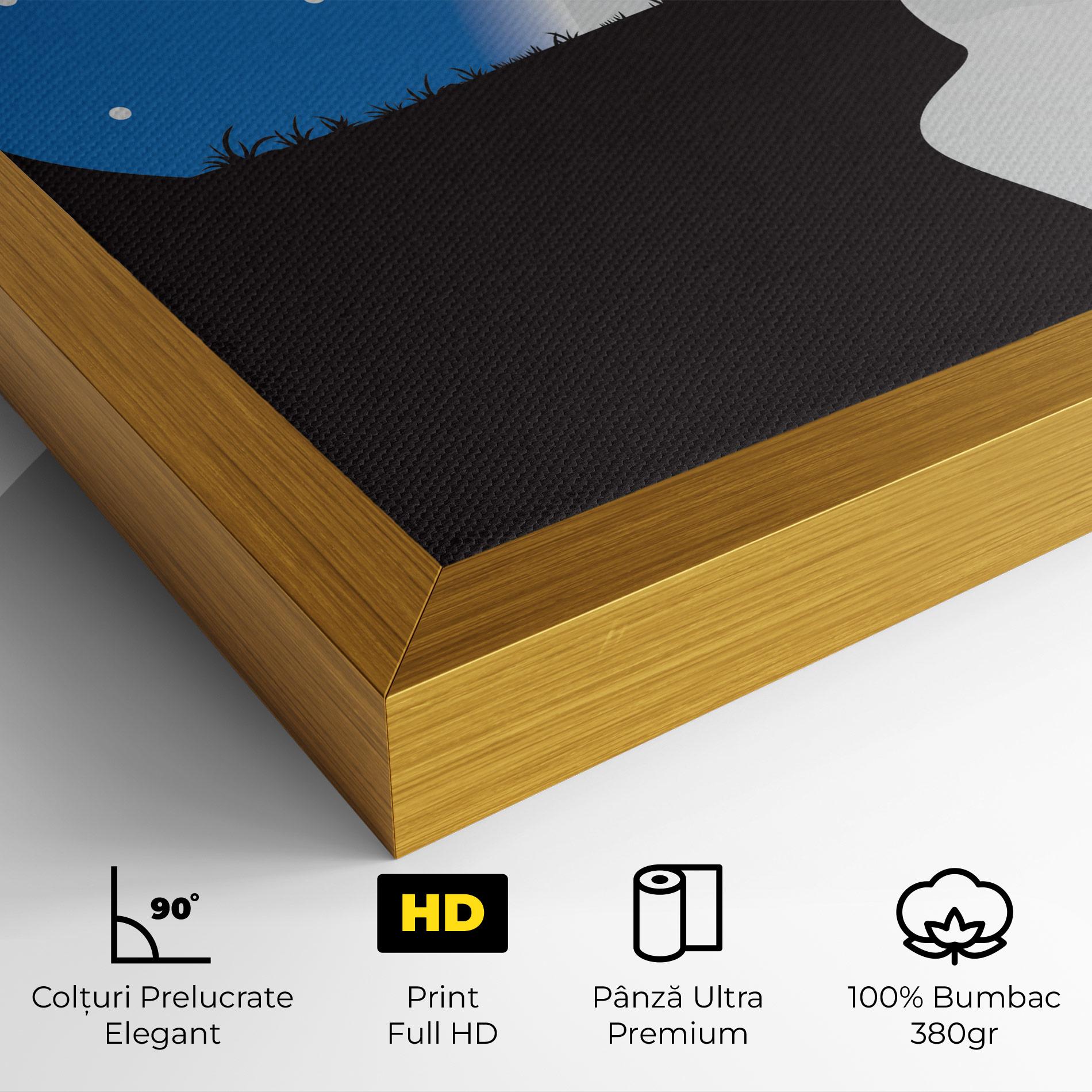 Tablou Canvas Blue Light Wolf mockup 4