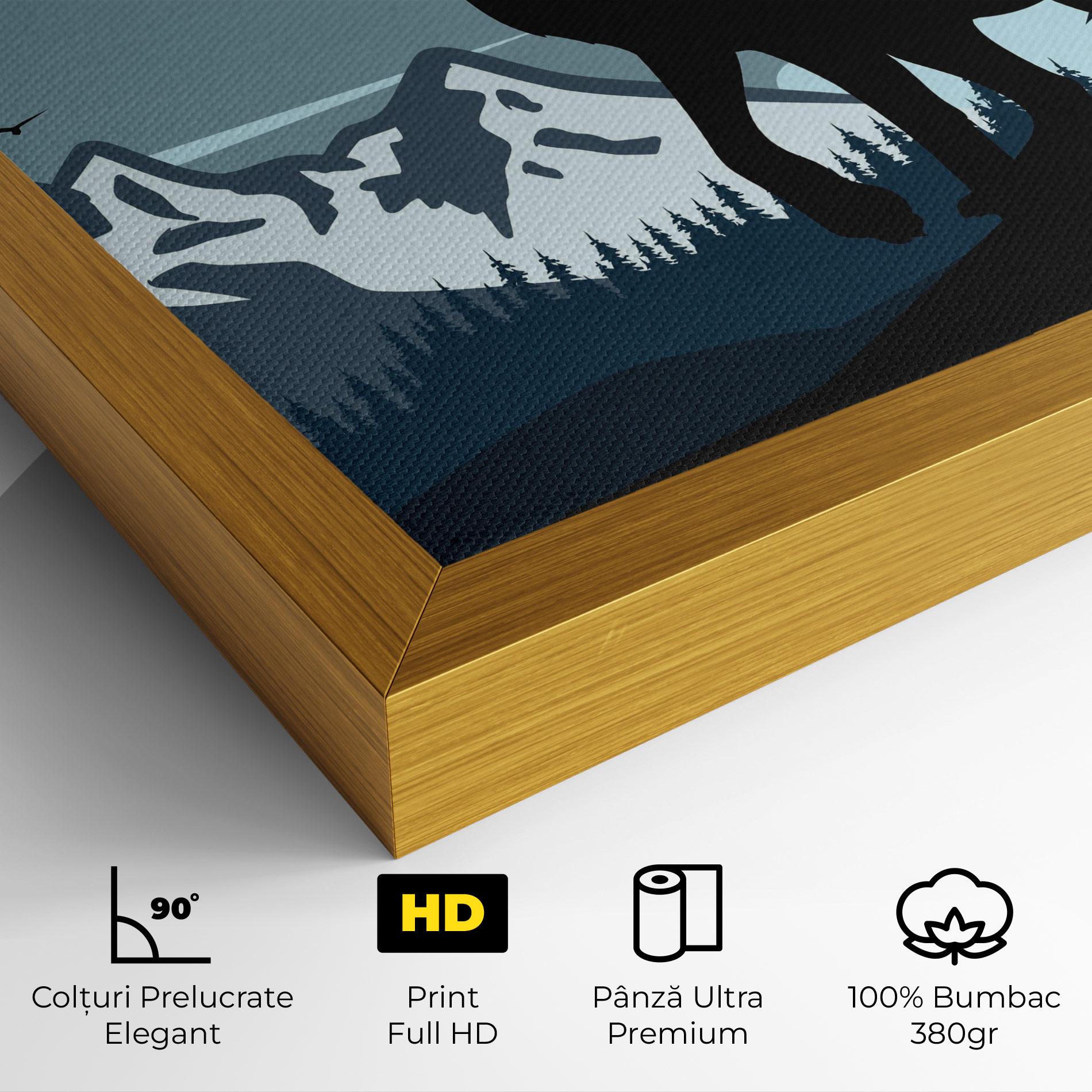Tablou Canvas Hill Wolf mockup 4