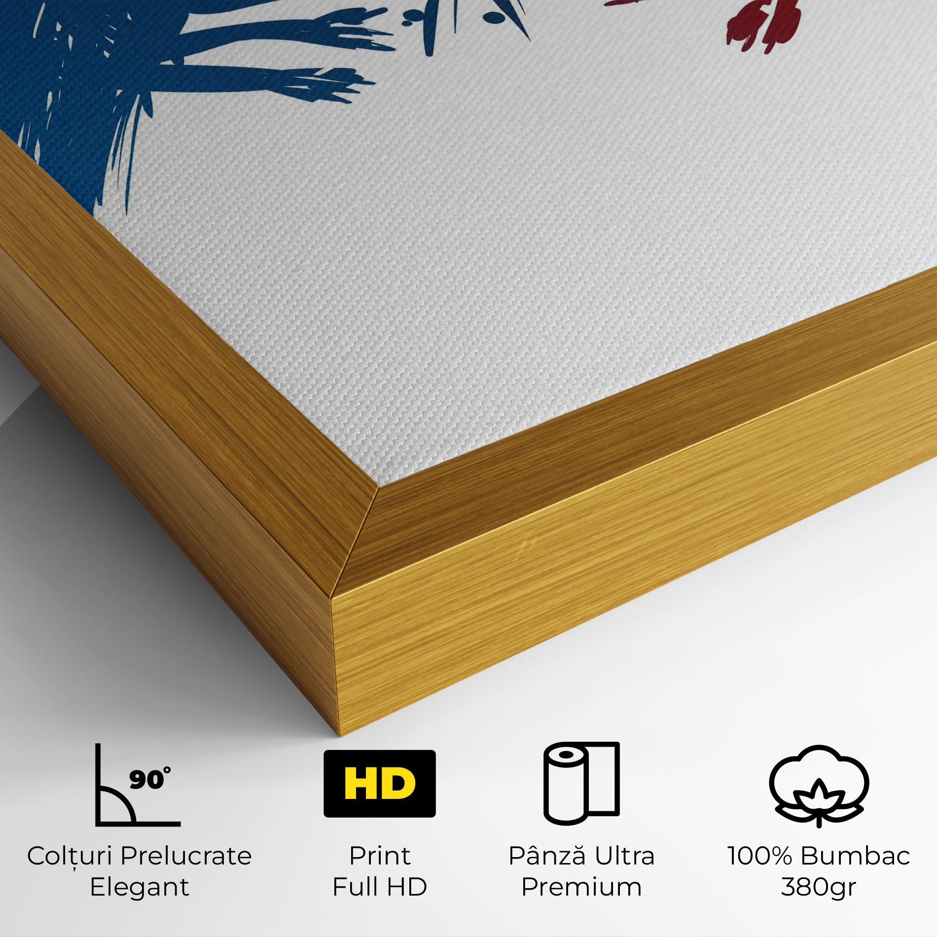 Tablou Canvas Red Blue Wolves mockup 4