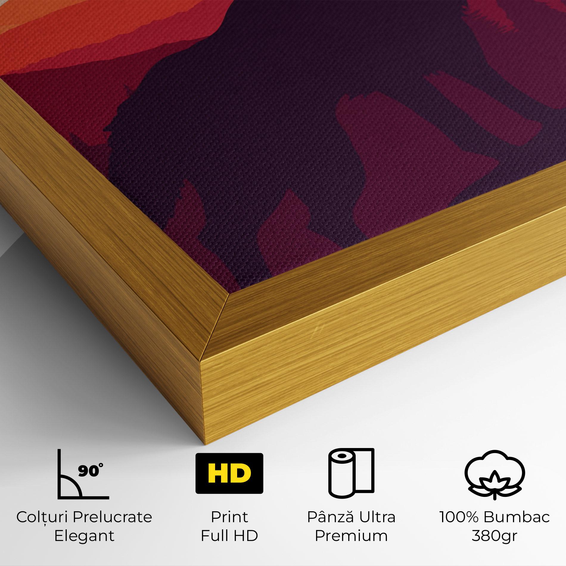 Tablou Canvas Wolf Pink Moon mockup 4