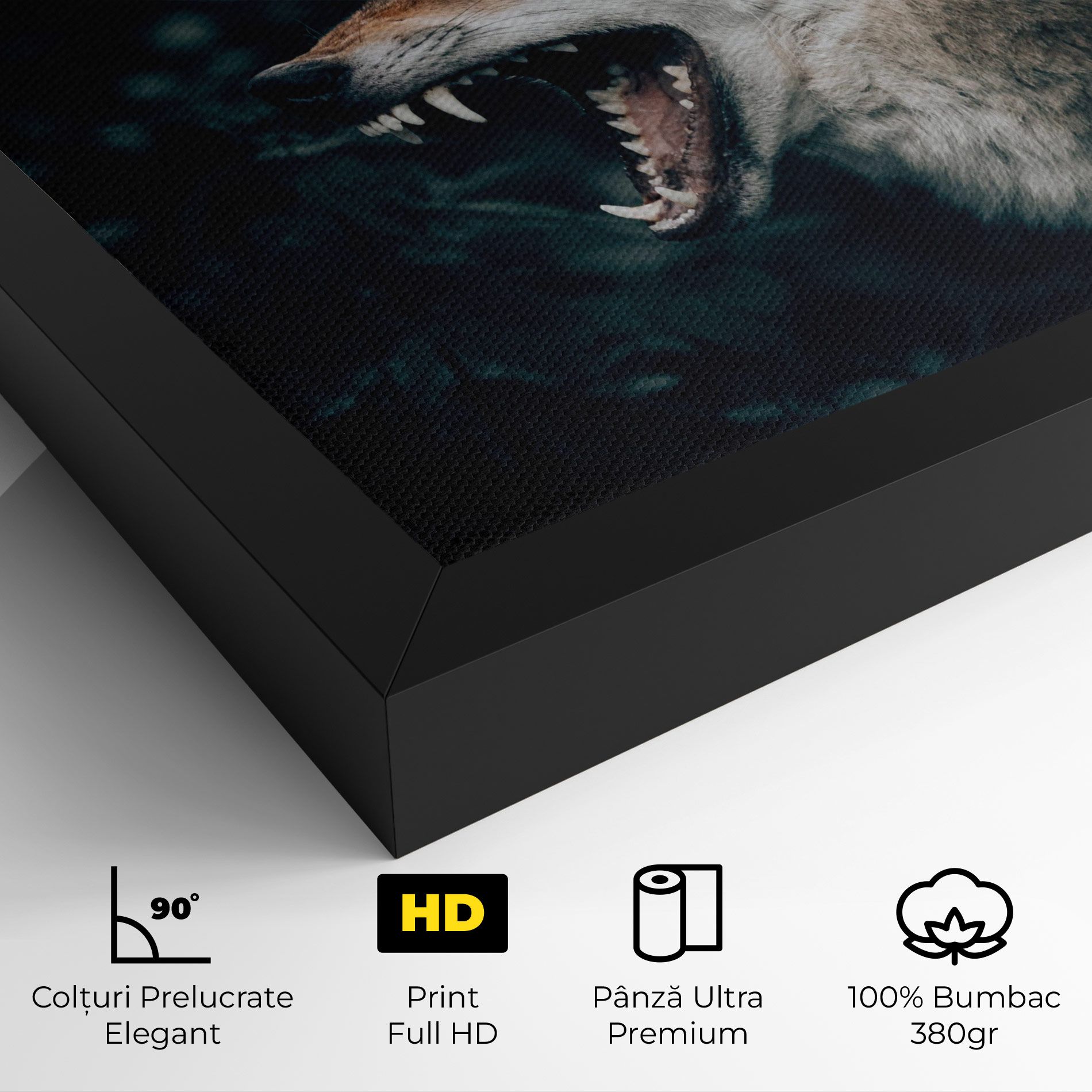 Angry Wolf In The Forest mockup 4