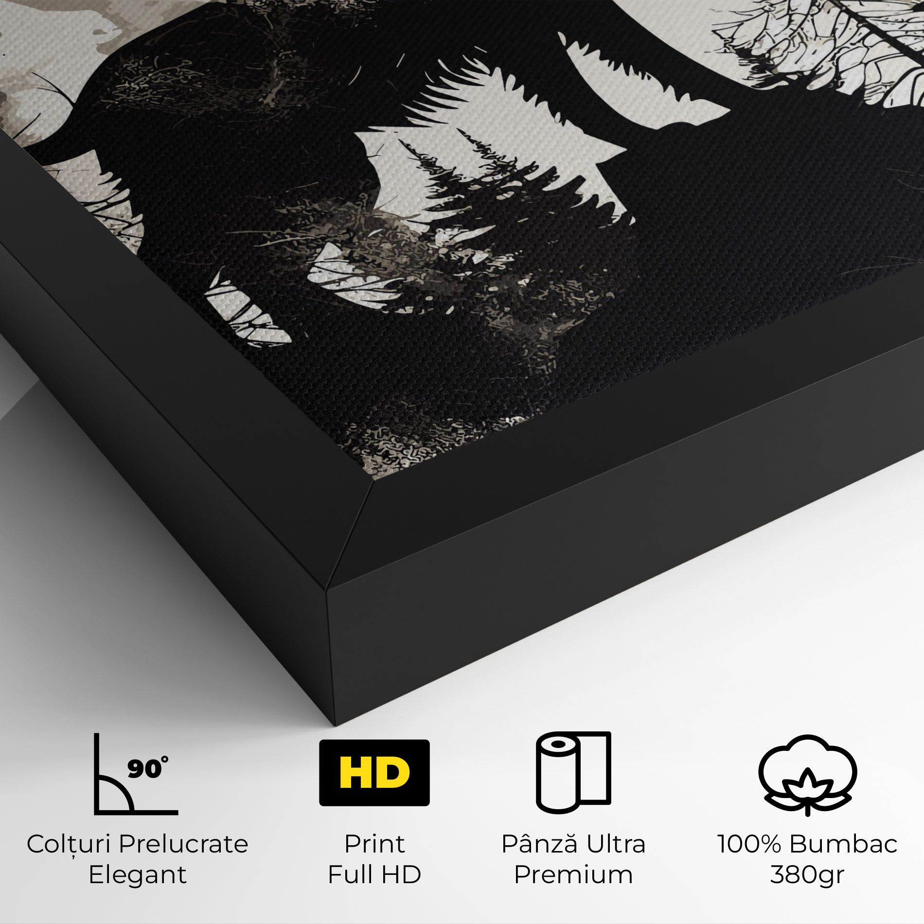 Black On Cream Wolf mockup 4