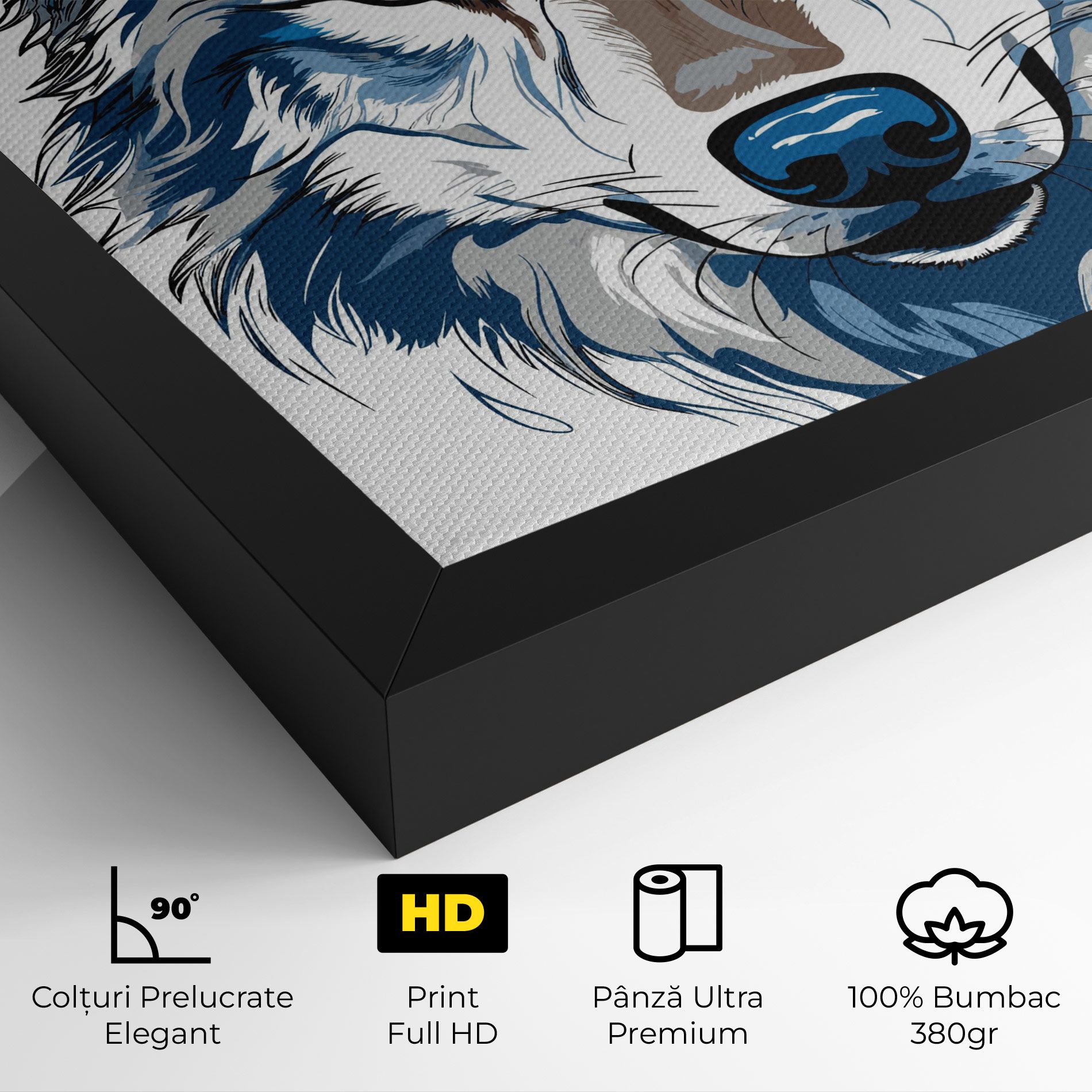 Blue Wolf Head mockup 4