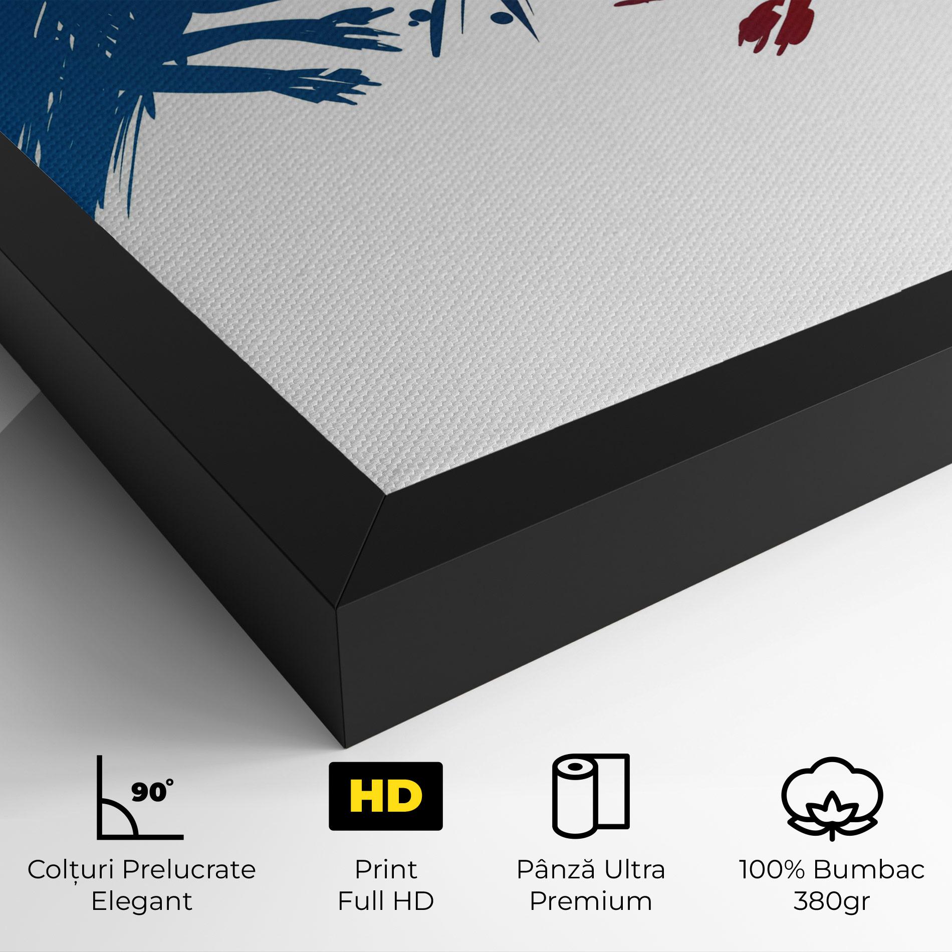 Tablou Canvas Red Blue Wolves mockup 4