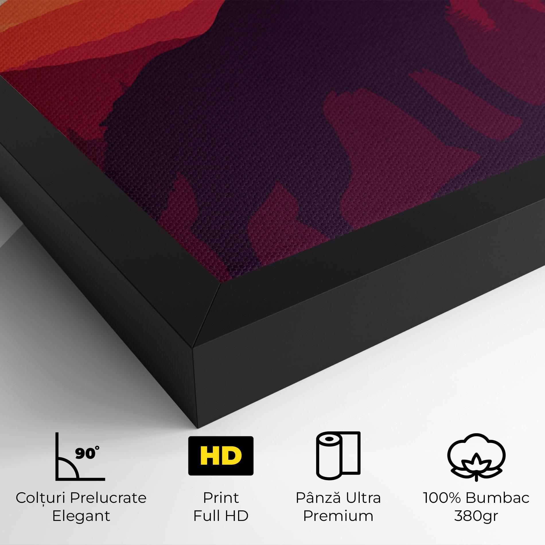 Tablou Canvas Wolf Pink Moon mockup 4